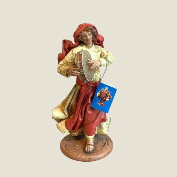 Vintage Figurine | 1990s Handmade Art Papier-Mâché Sculpture Claudio Riso Italy