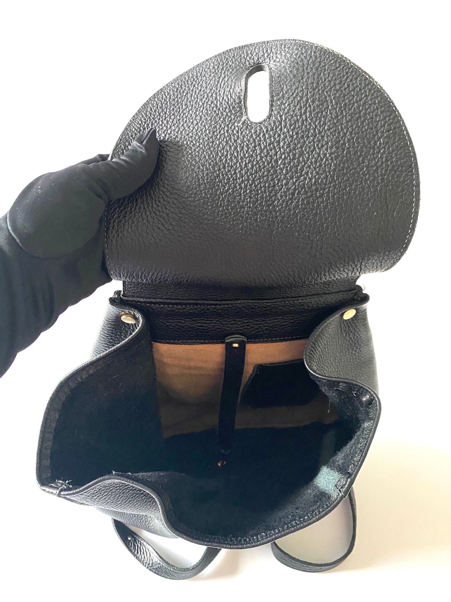 Vintage Backpack | De Belon Brabelco Minimalist Style, Handmade Quality Leather Daypack — photo 5 of 9