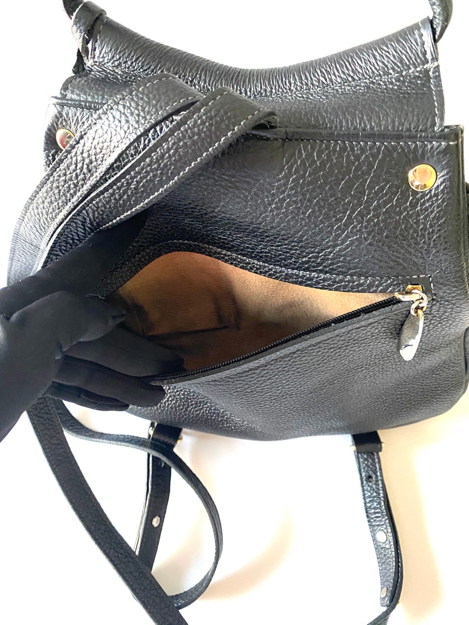 Vintage Backpack | De Belon Brabelco Minimalist Style, Handmade Quality Leather Daypack — photo 9 of 9