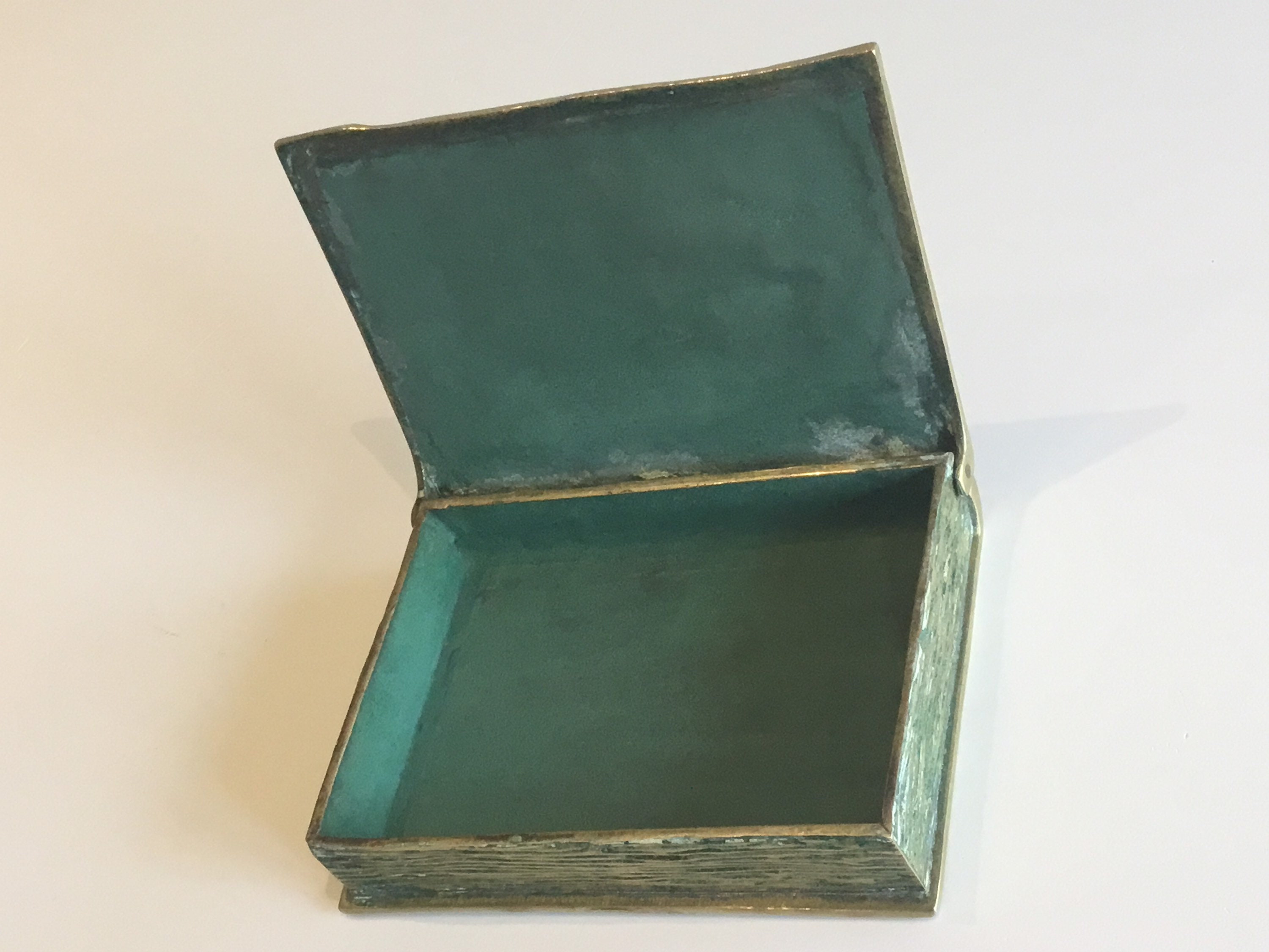 Antique Bronze | 1920s Max Le Verrier, Religious Book-Box Sculpture Made In France — photo 3 of 11