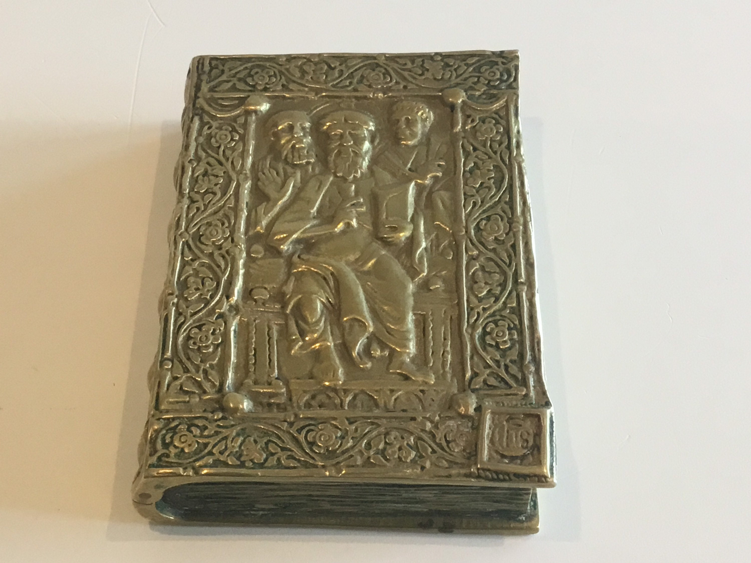 Antique Bronze | 1920s Max Le Verrier, Religious Book-Box Sculpture Made In France — photo 5 of 11