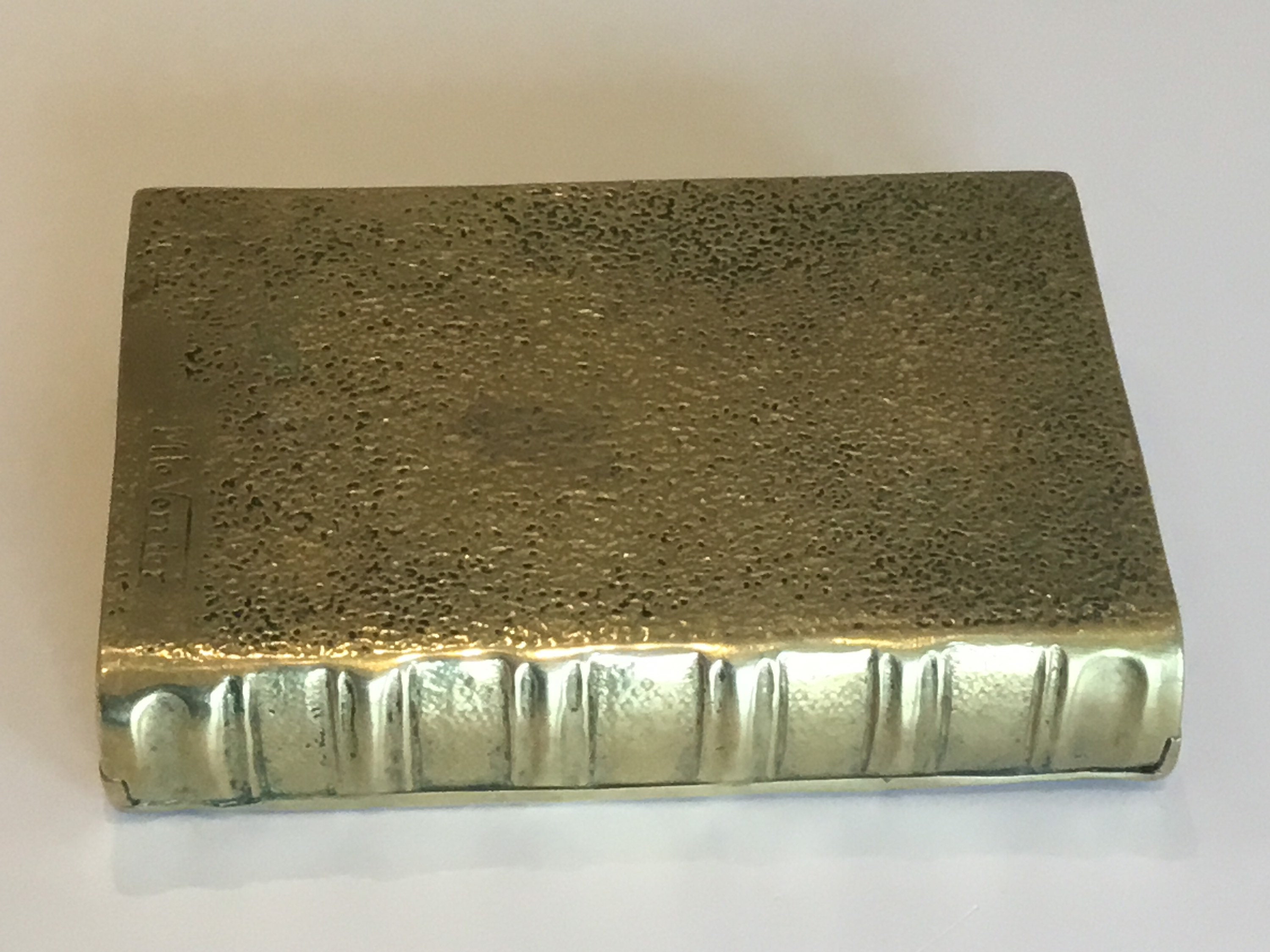 Antique Bronze | 1920s Max Le Verrier, Religious Book-Box Sculpture Made In France — photo 9 of 11