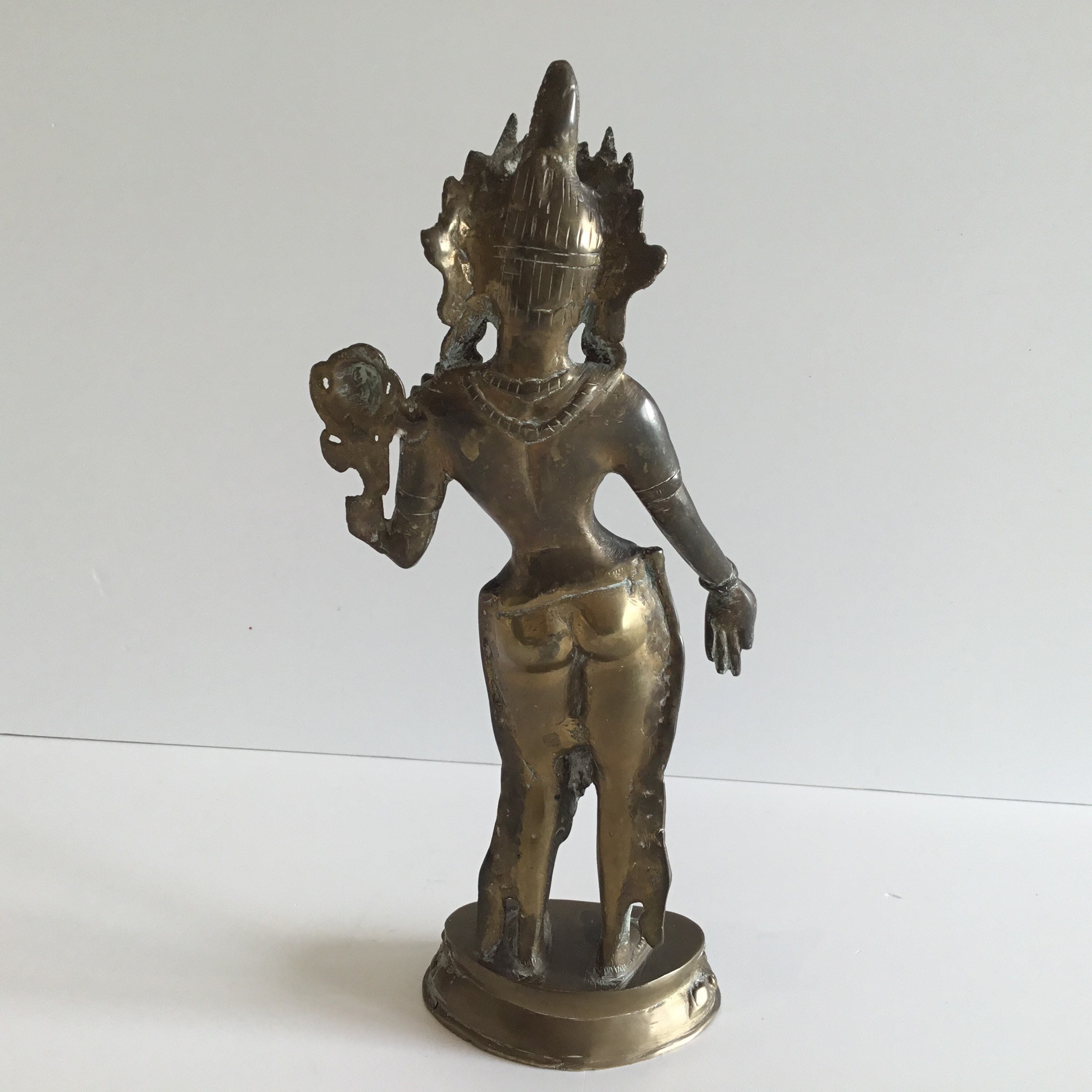 Vintage Bronze Tara Statue | Tibetan Buddhist Deity Figurine, 1900s Asian Sculpture — photo 6 of 10