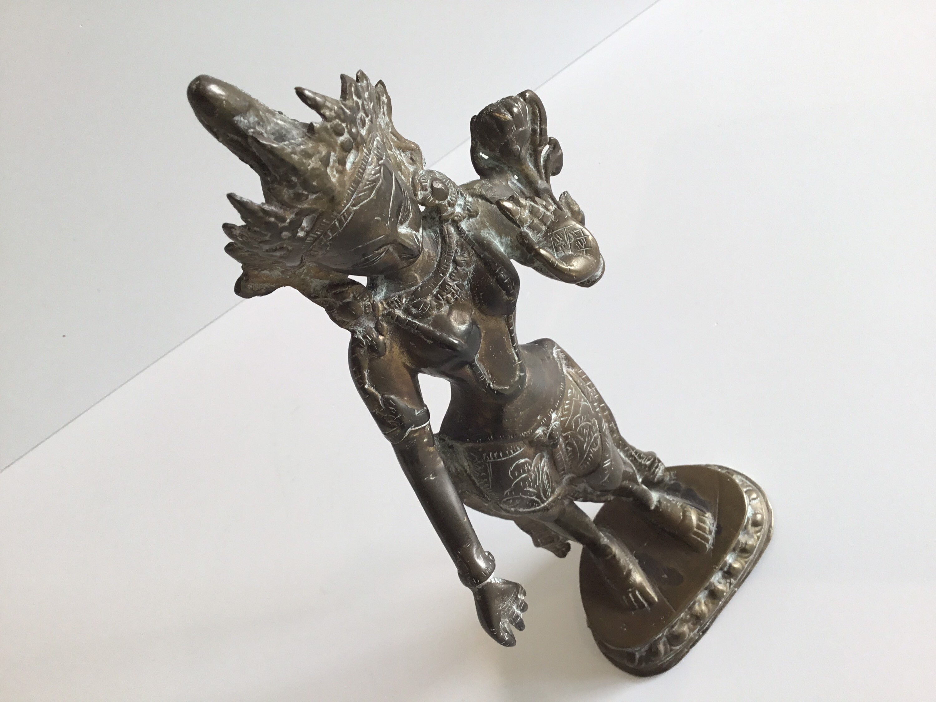 Vintage Bronze Tara Statue | Tibetan Buddhist Deity Figurine, 1900s Asian Sculpture — photo 9 of 10