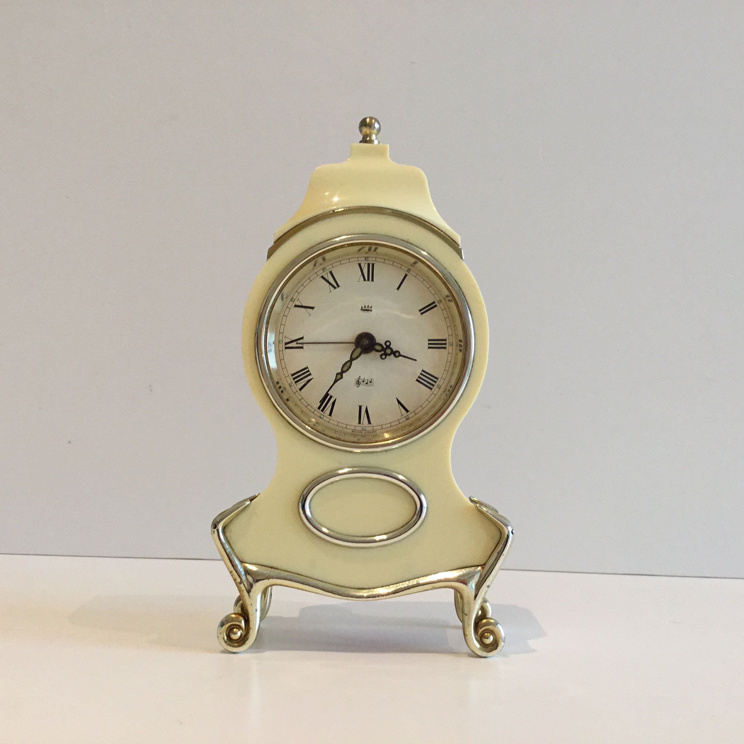 Vintage Clock | Music Box Table Clock (1960s) Reuge Movement Musical Alarm — photo 2 of 8
