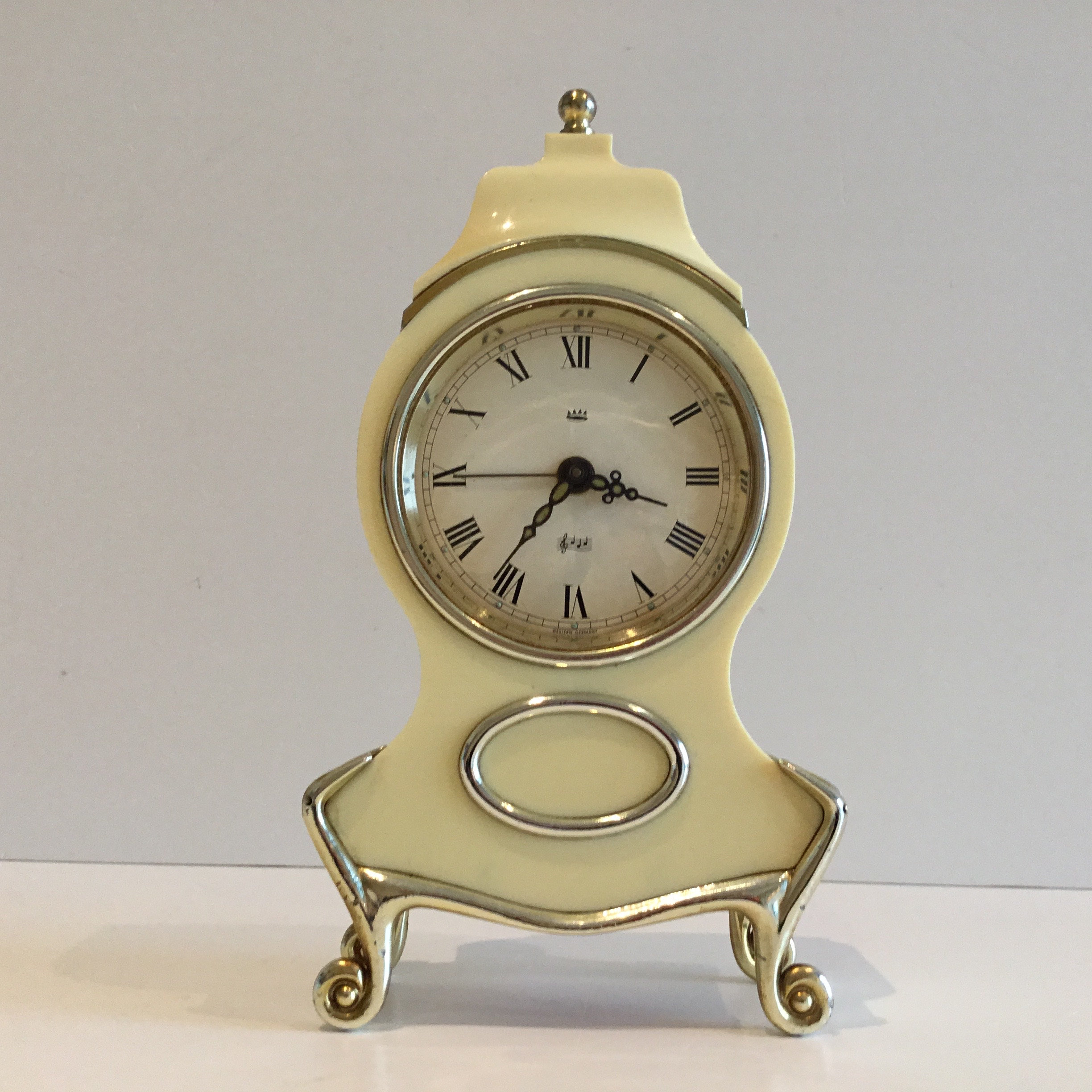 Vintage Clock | Music Box Table Clock (1960s) Reuge Movement Musical Alarm — photo 3 of 8