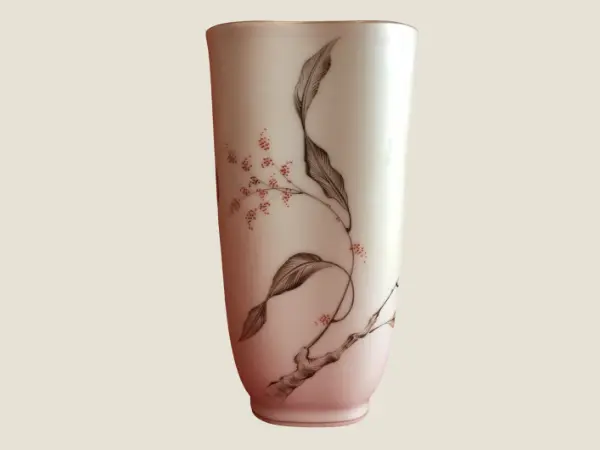 Vintage Rosenthal Vase – Hand-Painted Flower Design (1940s, Selb, Germany)