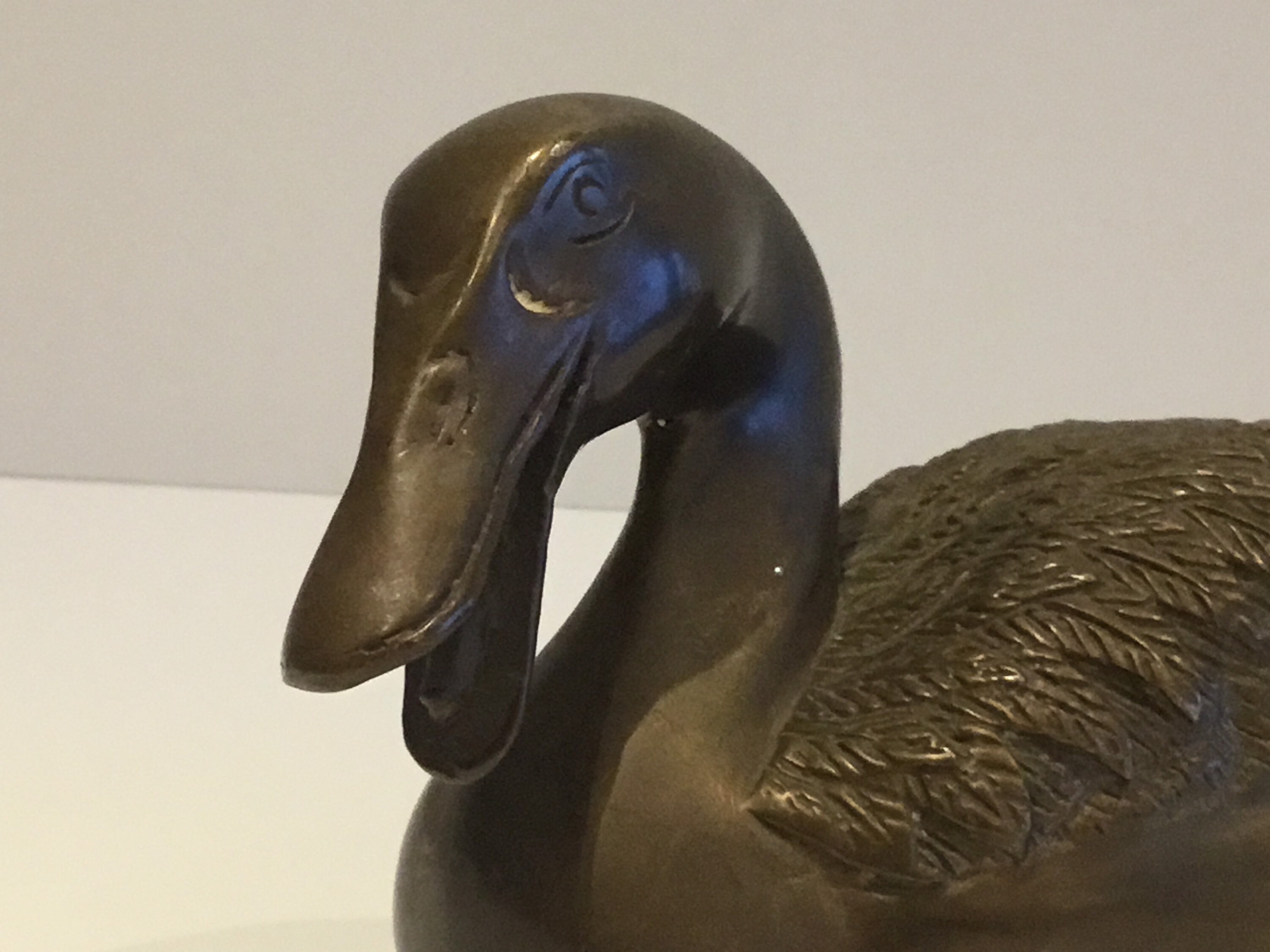 Vintage Bronze Sculpture | 1930s French Duck Figurine, Animalier Art Original Patina — photo 8 of 9