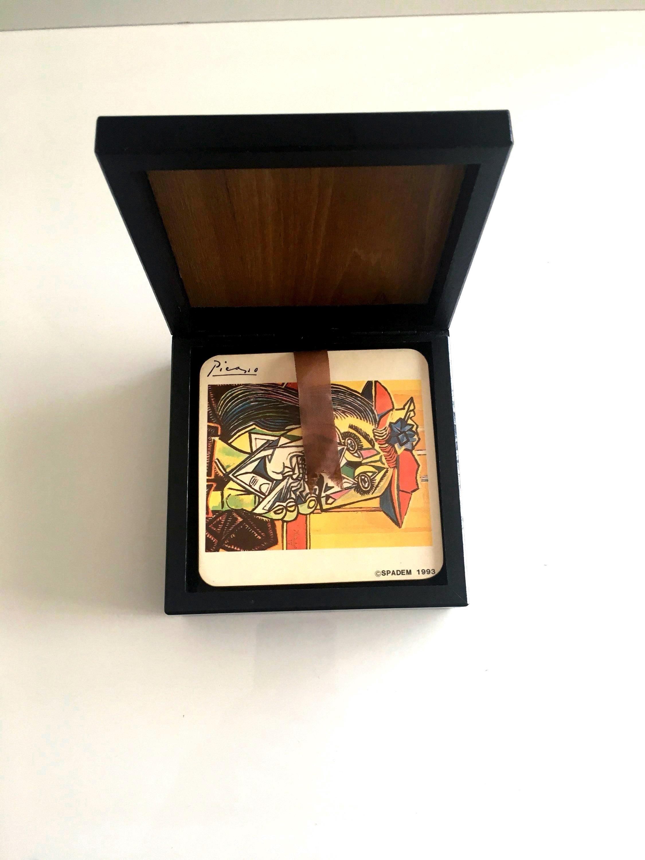 Picasso Painting Set of 6 Coasters SPADEM 1993 Paris — photo 3 of 9