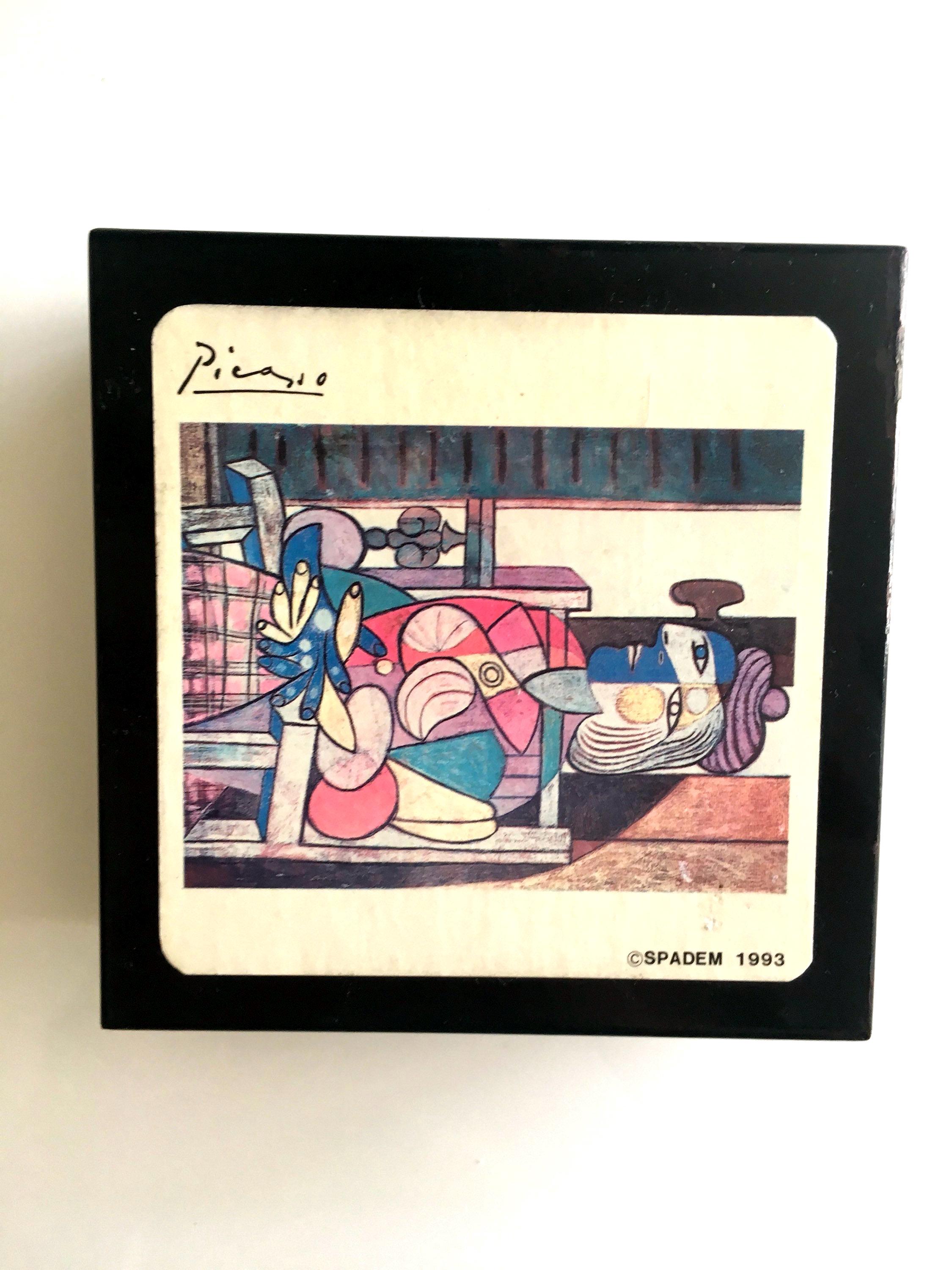 Picasso Painting Set of 6 Coasters SPADEM 1993 Paris — photo 8 of 9