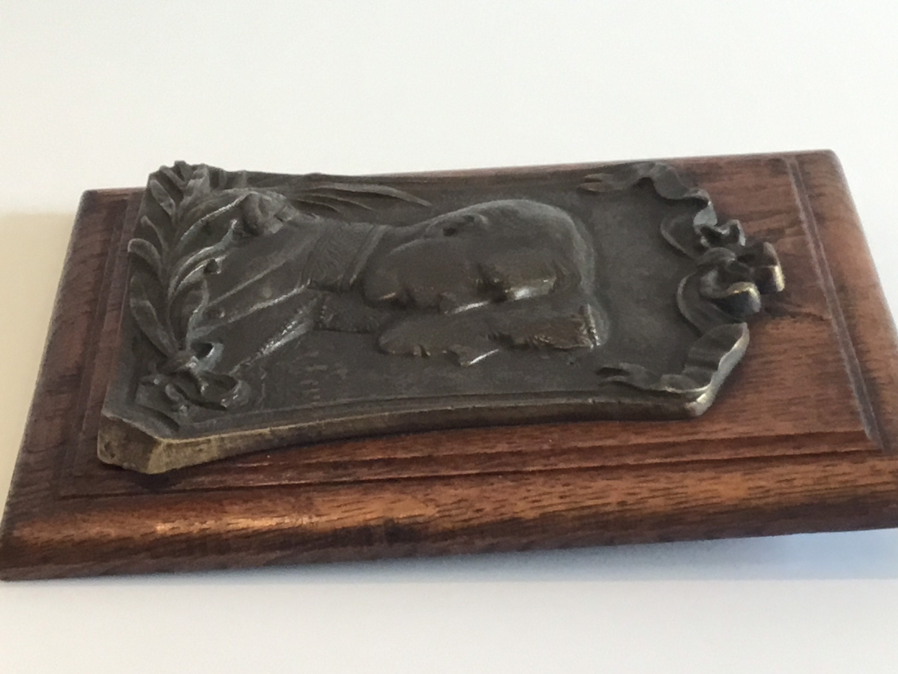 Antique Bronze Plaque | King Albert I & Queen Elisabeth Belgium 1915, Rick Wouters — photo 5 of 6
