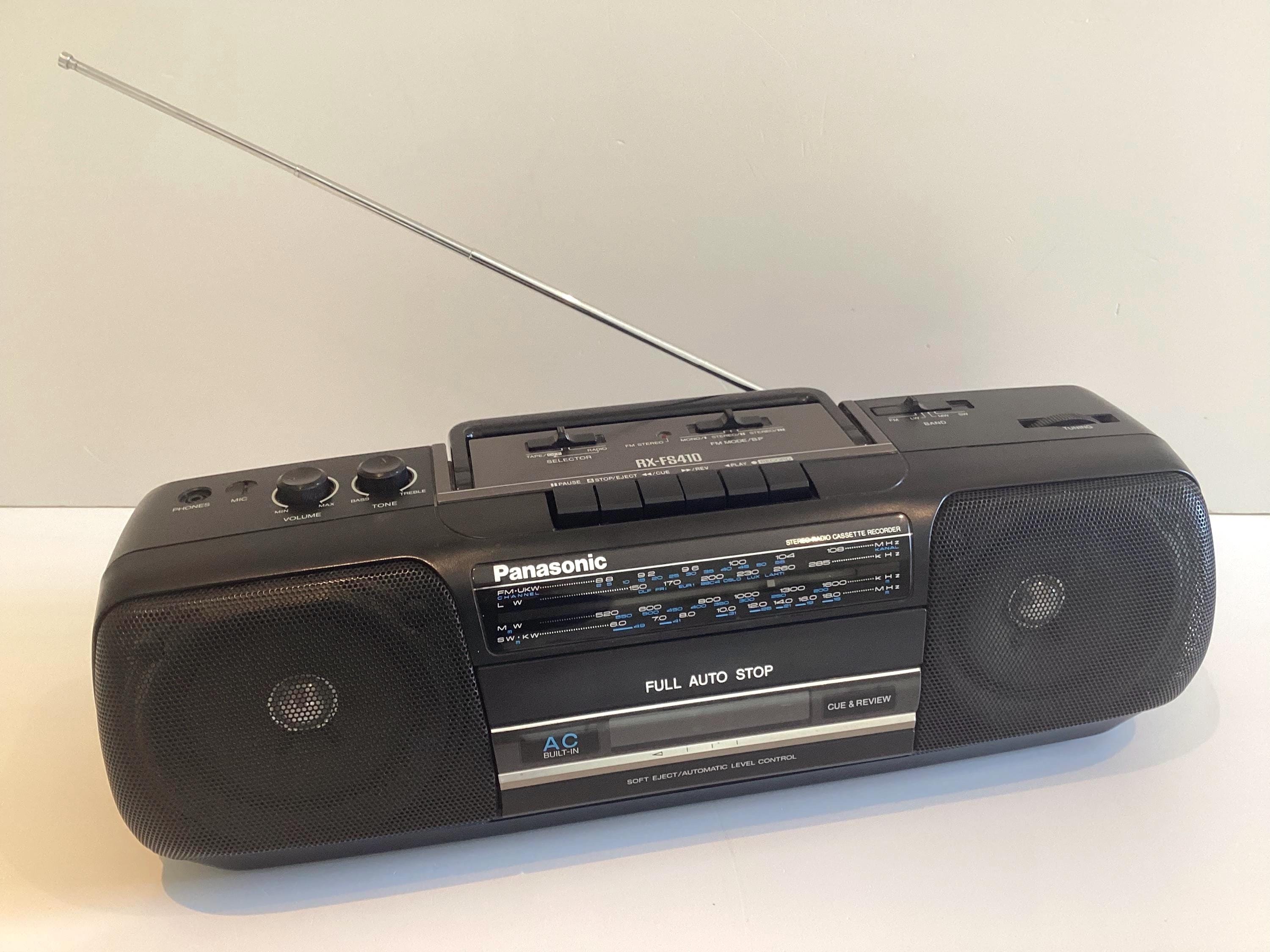 Vintage Panasonic Boombox | RX-FS410A 1990s Radio Cassette, 4-Band Full Auto Stop — photo 3 of 11