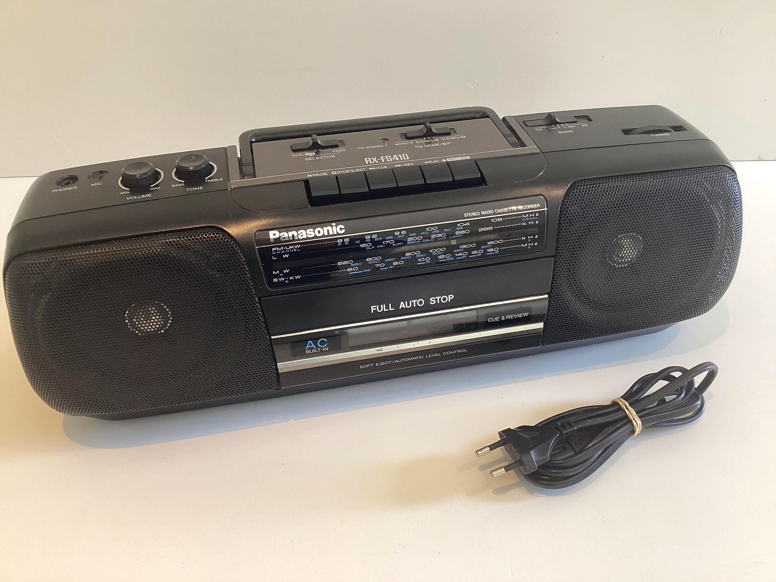 Vintage Panasonic Boombox | RX-FS410A 1990s Radio Cassette, 4-Band Full Auto Stop — photo 6 of 11