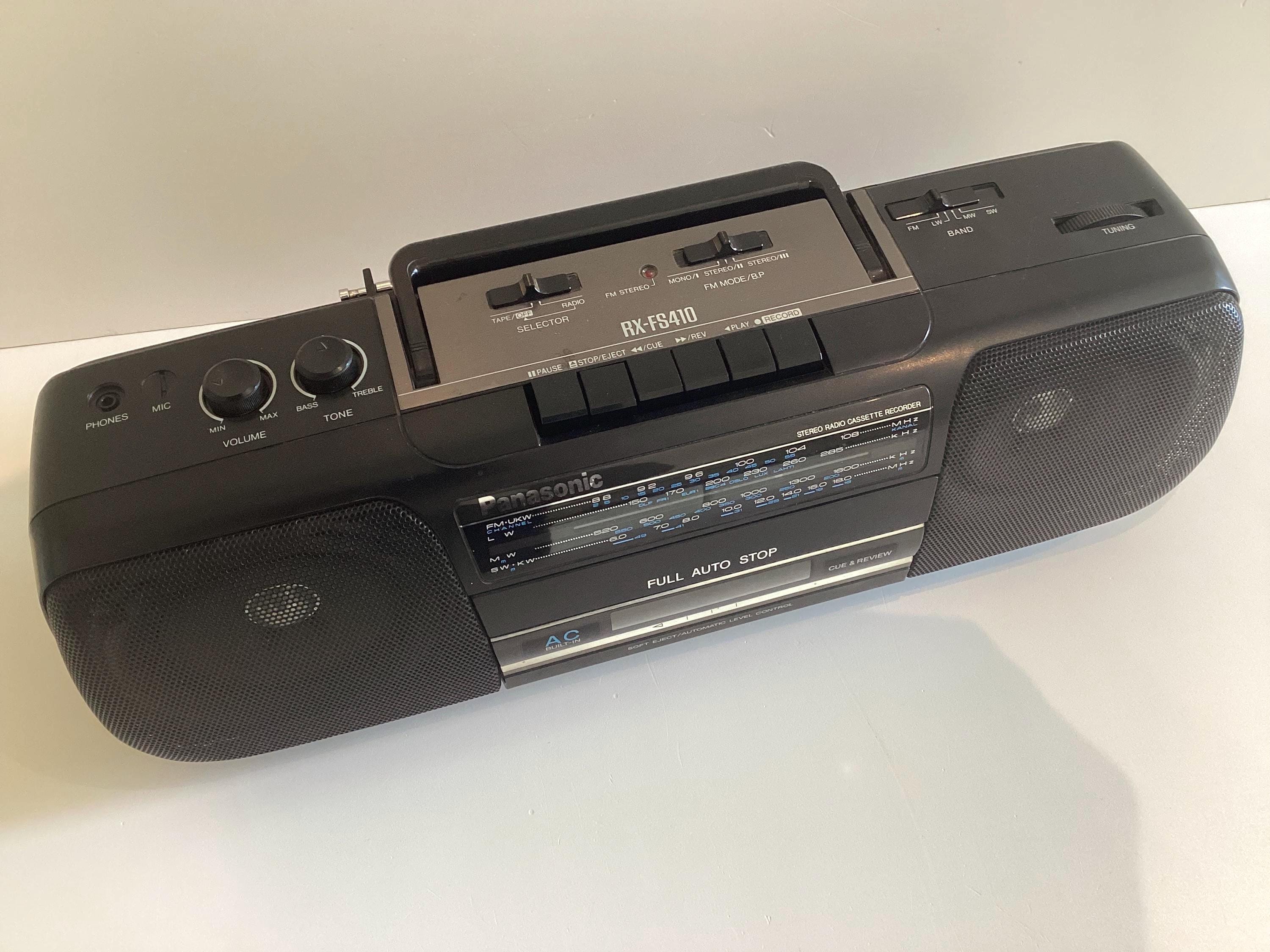Vintage Panasonic Boombox | RX-FS410A 1990s Radio Cassette, 4-Band Full Auto Stop — photo 8 of 11