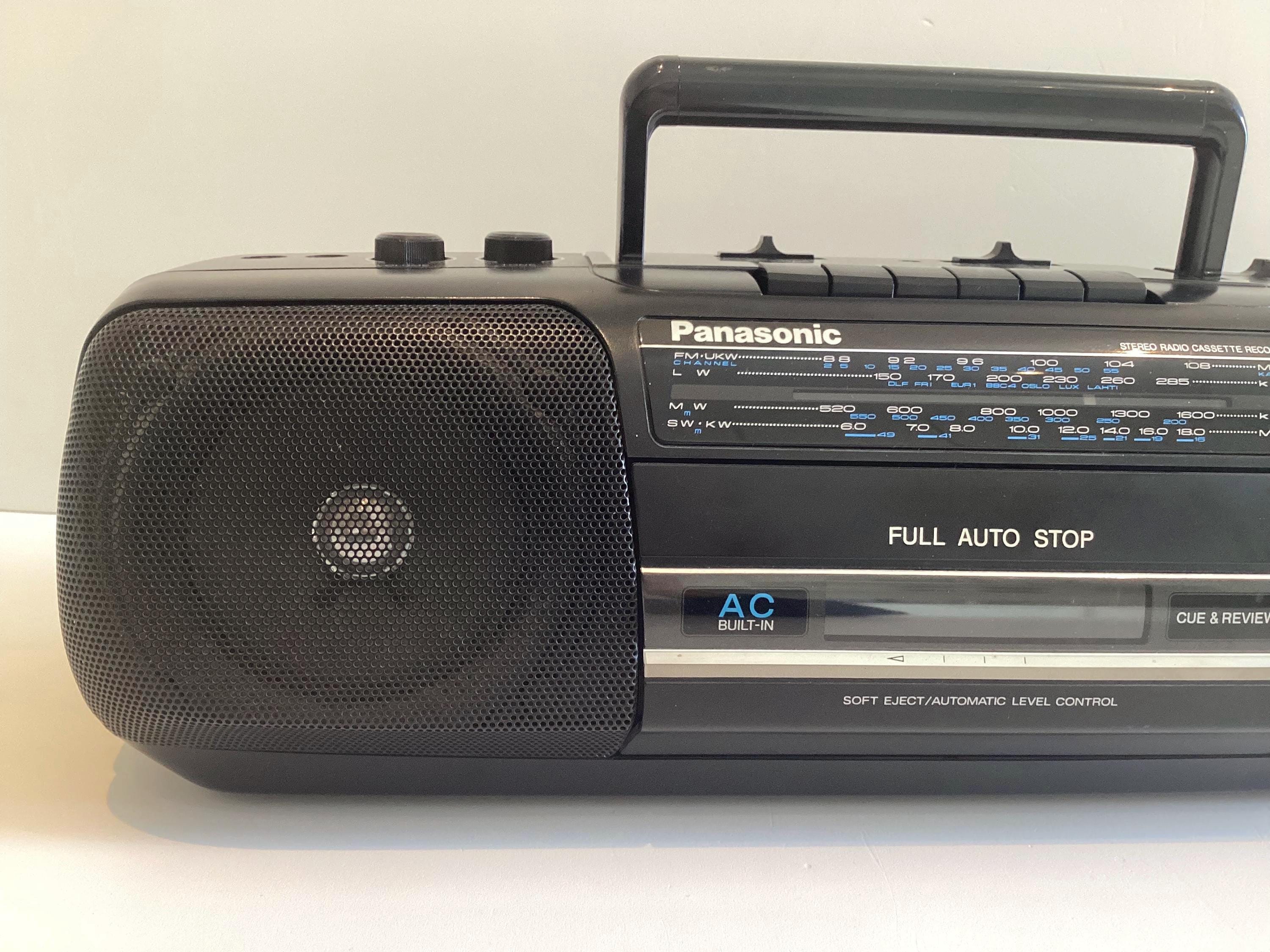 Vintage Panasonic Boombox | RX-FS410A 1990s Radio Cassette, 4-Band Full Auto Stop — photo 9 of 11