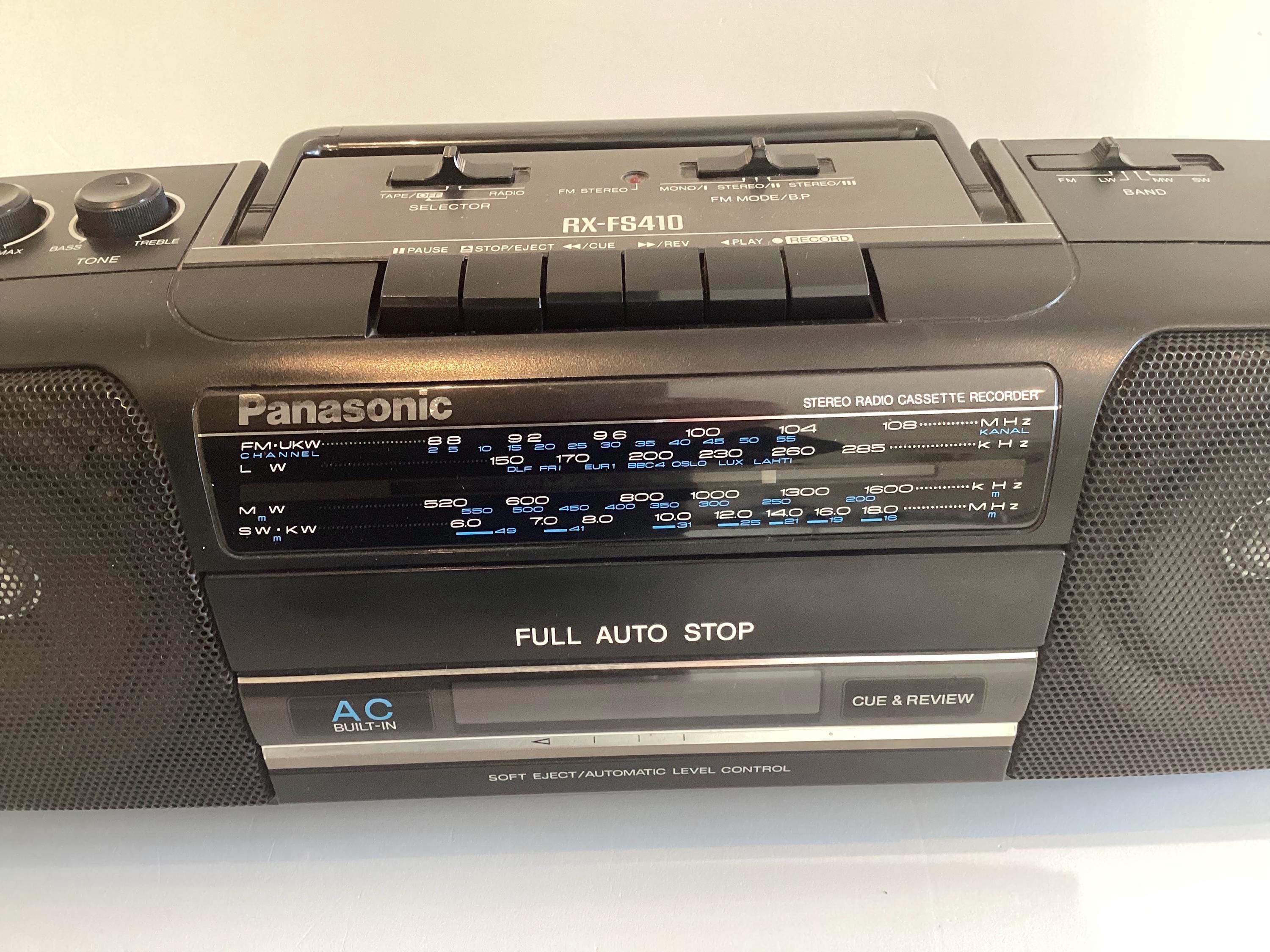 Vintage Panasonic Boombox | RX-FS410A 1990s Radio Cassette, 4-Band Full Auto Stop — photo 10 of 11