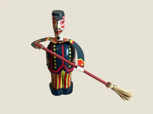 Automaton Vintage (1990s) Street Cleaner, Spring-Wound, Collectible Spain