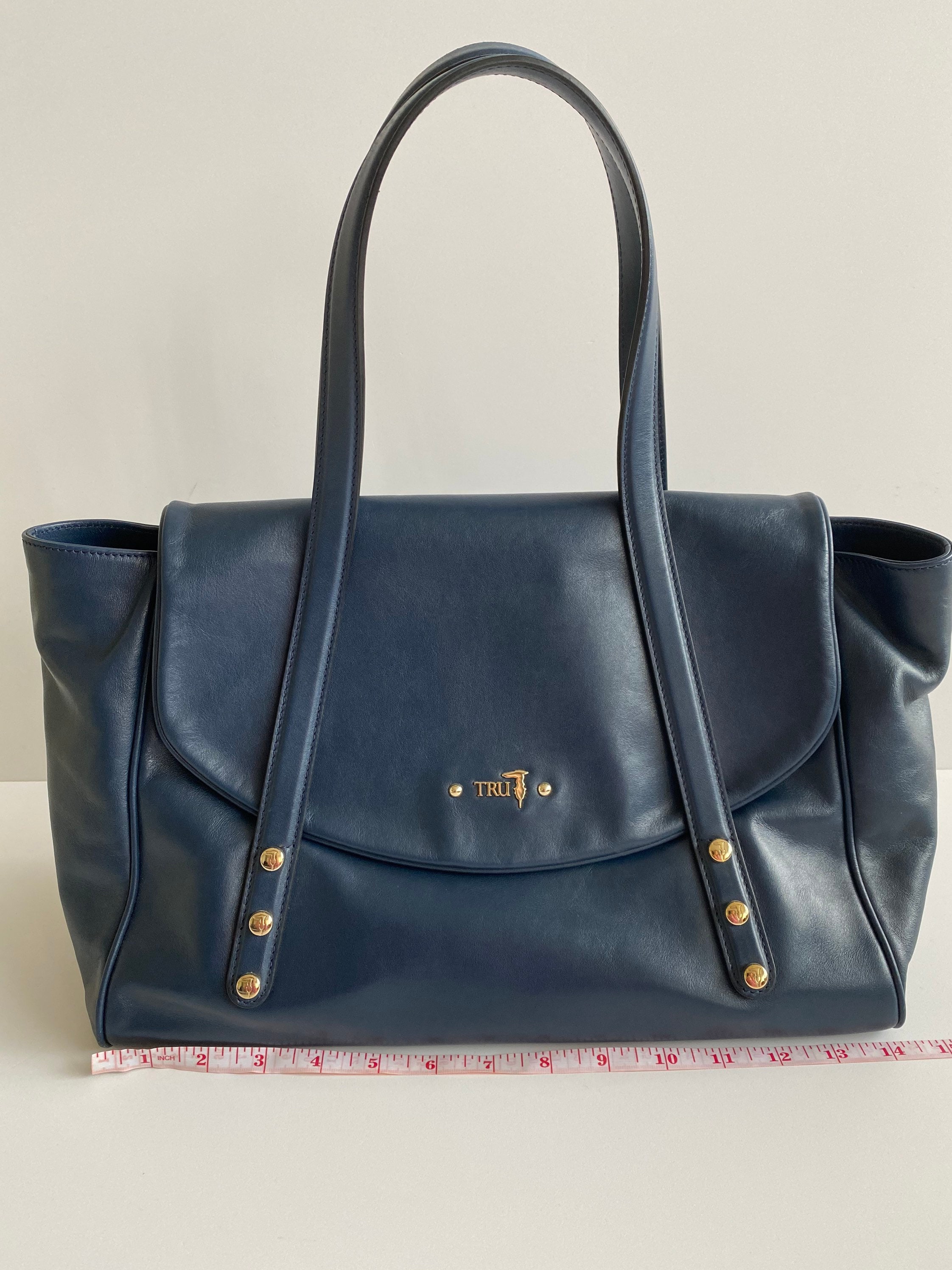 Vintage Bag | Trussardi [Original Leather] Designer Handbag Made In Italy — photo 2 of 7
