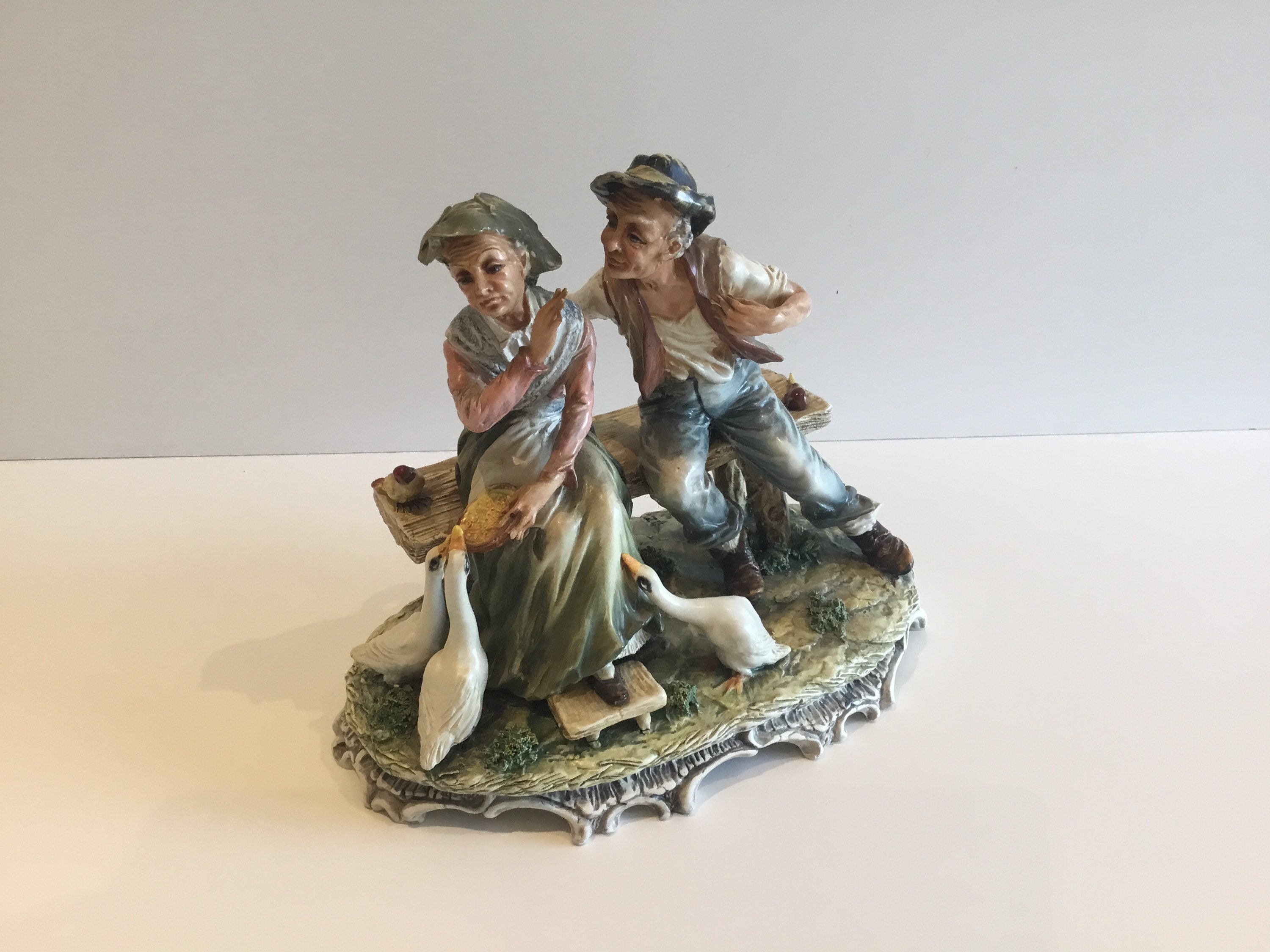Vintage Porcelain | Capodimonte Carlo Mollica 1950s Italian Figurine, Signed — photo 2 of 11