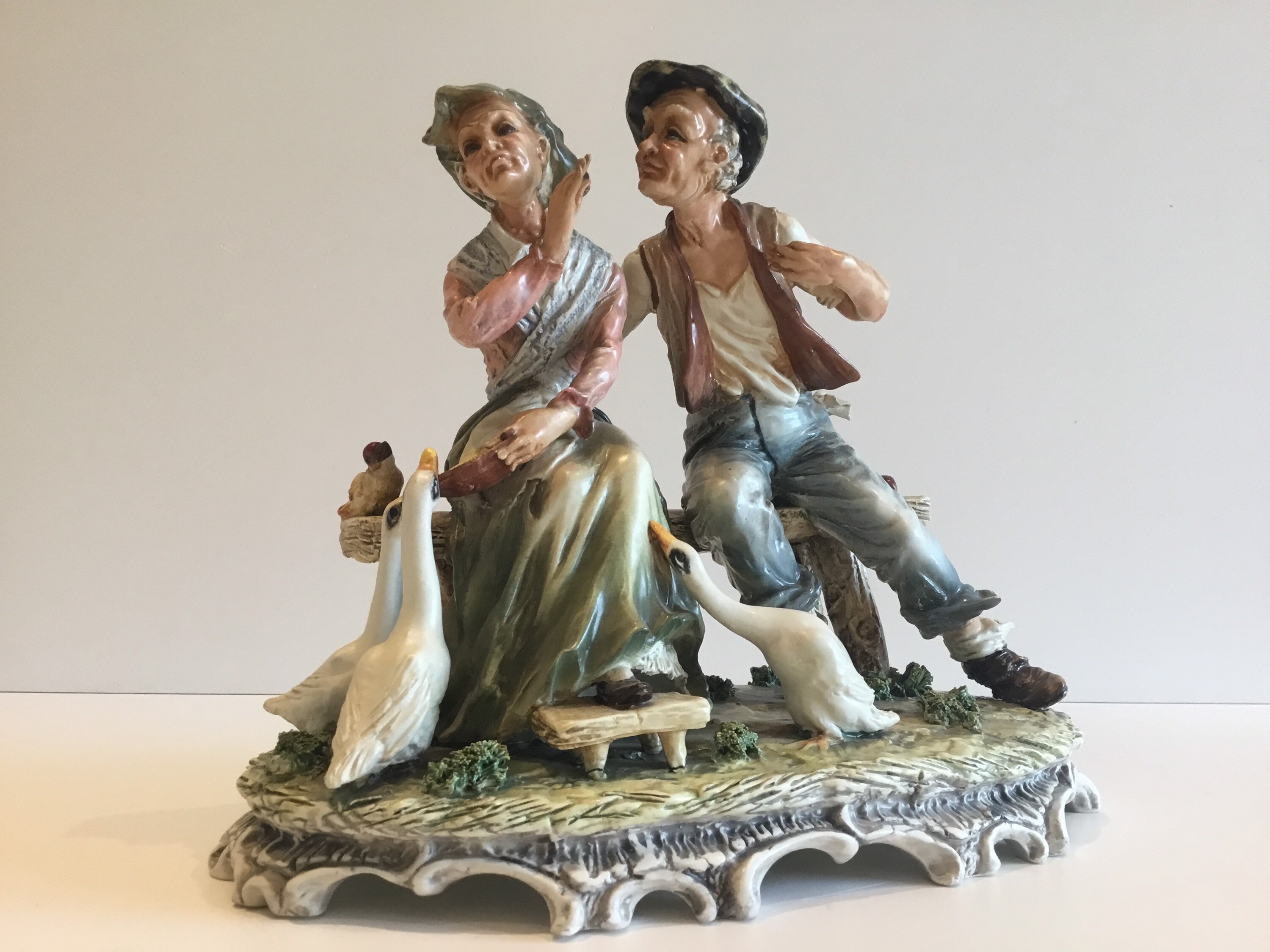 Vintage Porcelain | Capodimonte Carlo Mollica 1950s Italian Figurine, Signed — photo 4 of 11