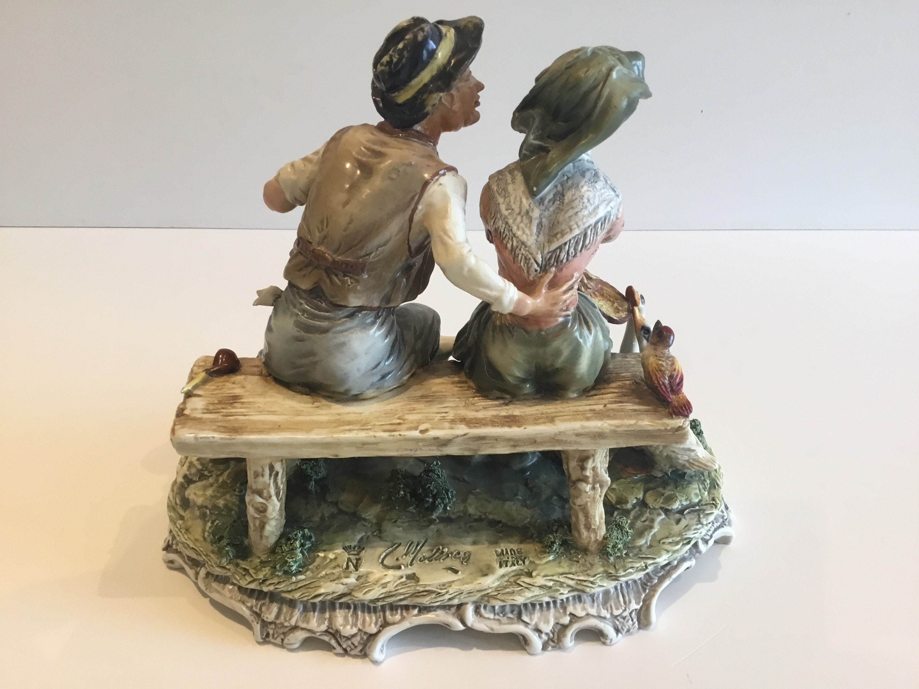 Vintage Porcelain | Capodimonte Carlo Mollica 1950s Italian Figurine, Signed — photo 6 of 11