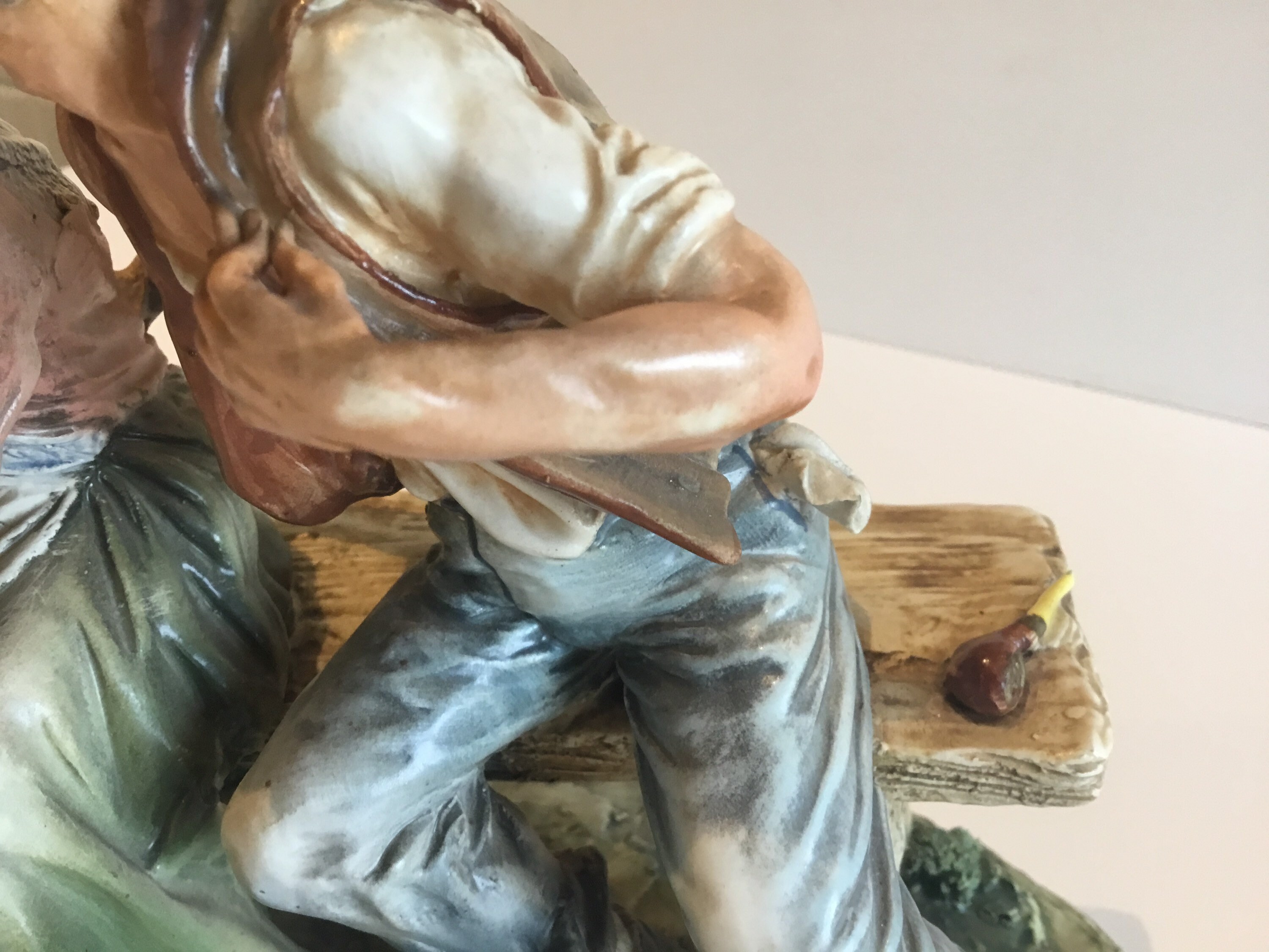Vintage Porcelain | Capodimonte Carlo Mollica 1950s Italian Figurine, Signed — photo 8 of 11