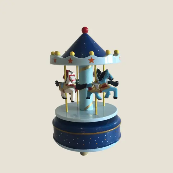 Vintage Music Box | 1970s Chinese Carousel, Rotating Horse Musical
