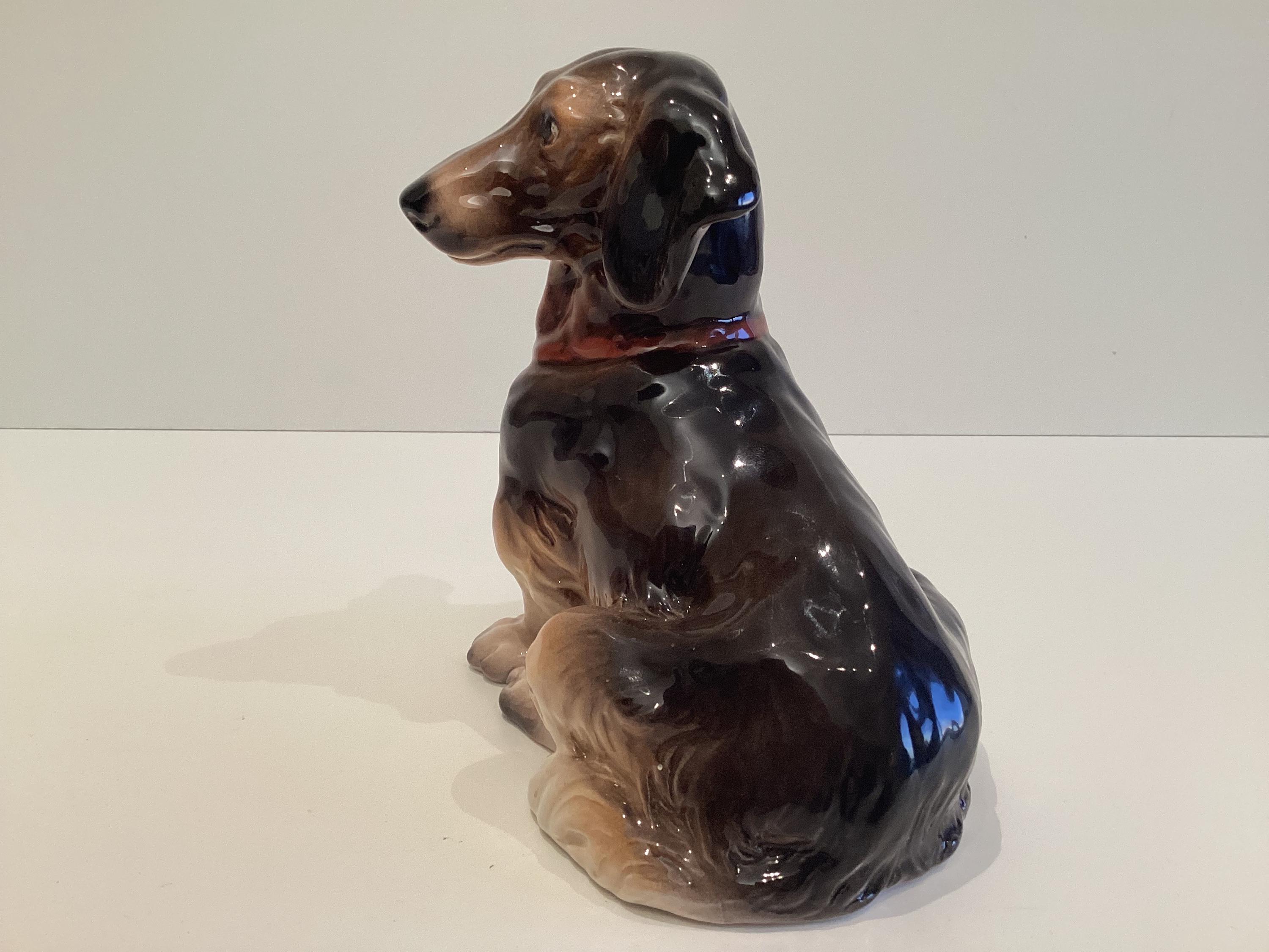 Vintage Porcelain Dog | Iris Cluj Napoca 1950s Dachshund, Romanian Hand Painted Figurine — photo 6 of 9