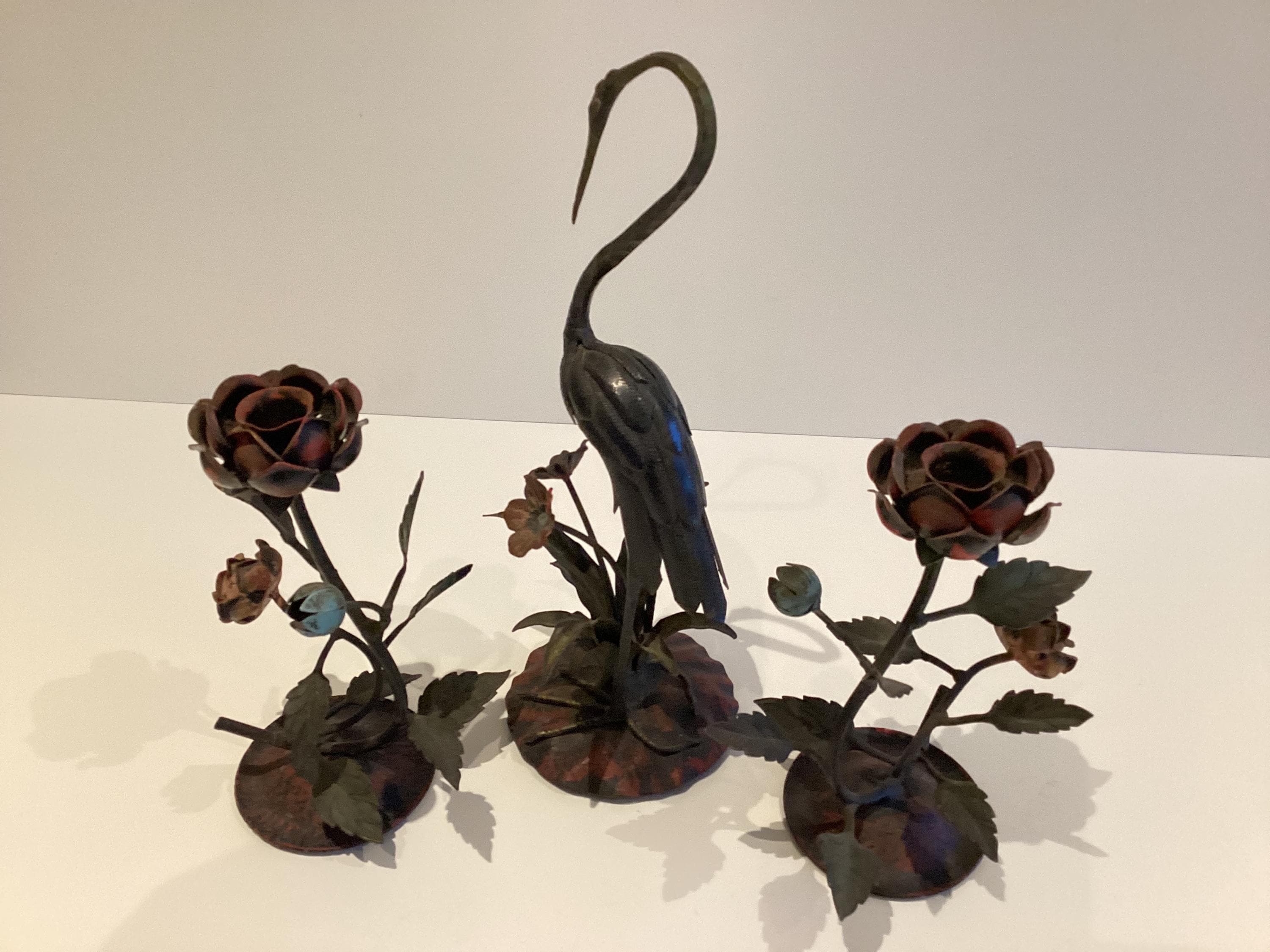 Vintage Candlesticks | Marino Montevecchi Metal Sculpture, Home decor — photo 2 of 10