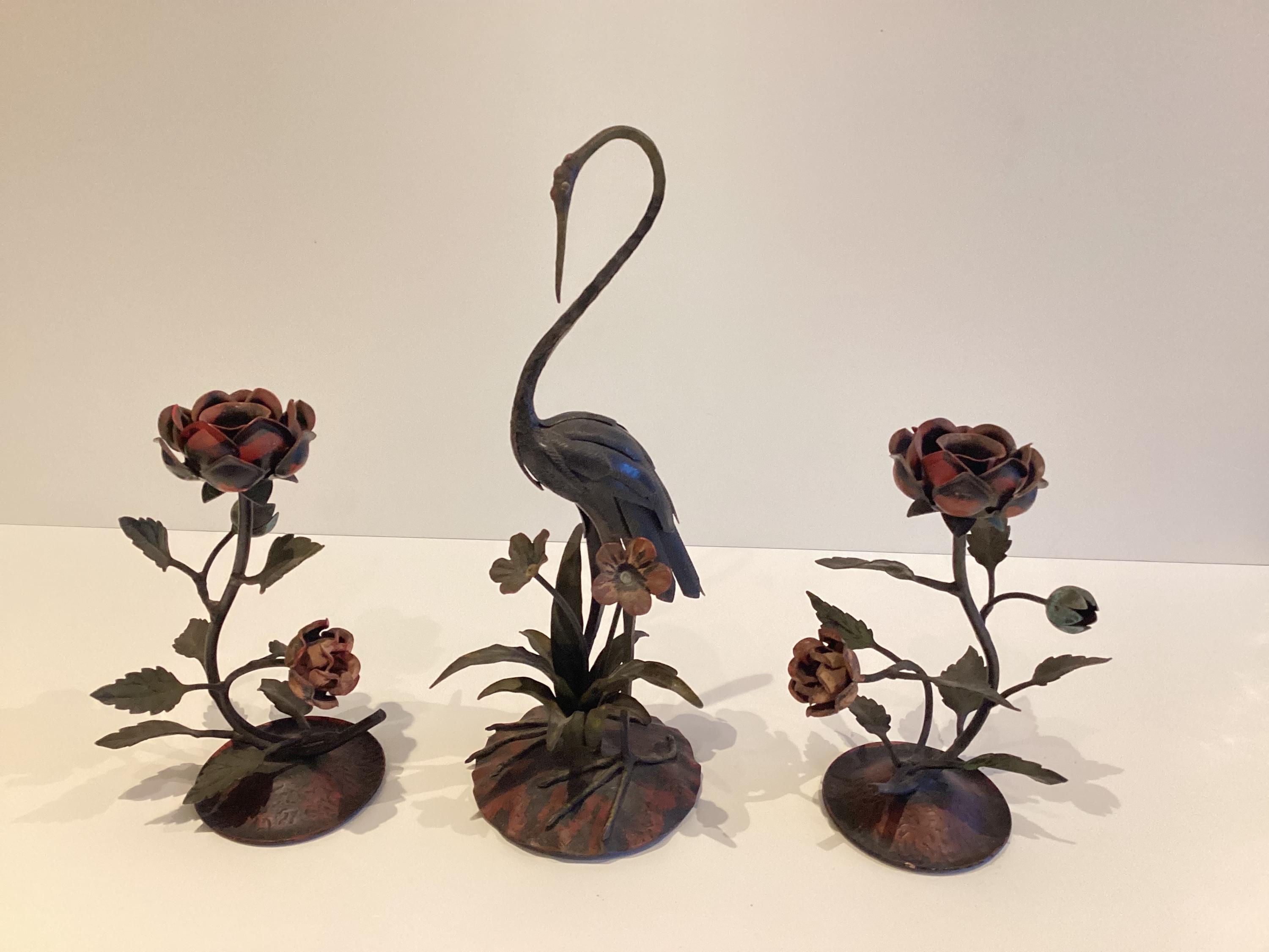Vintage Candlesticks | Marino Montevecchi Metal Sculpture, Home decor — photo 4 of 10
