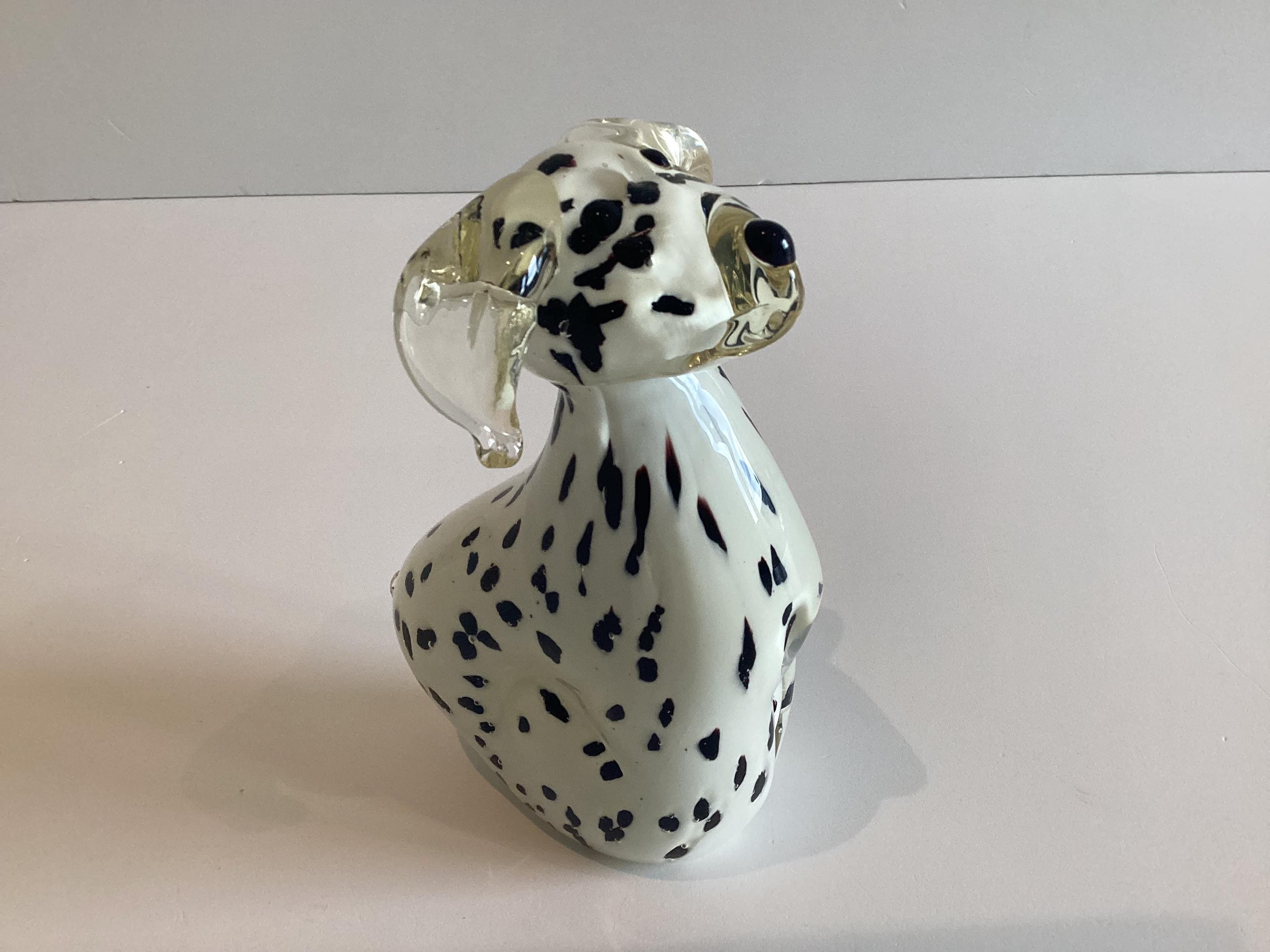 Murano Glass | Vintage Dalmatian Dog Sommerso Sculpture, 1960s–70s — photo 2 of 11