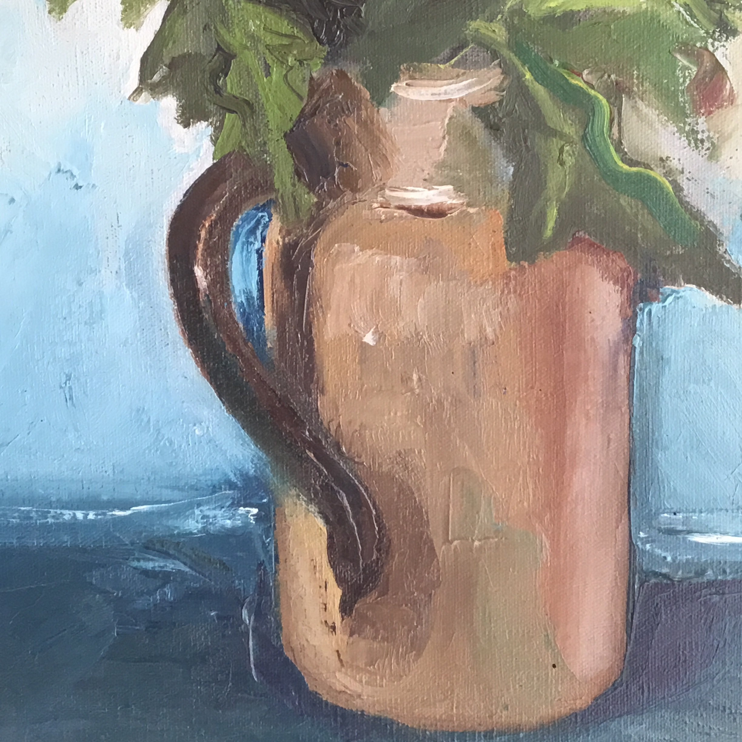 Vintage Floral Painting | Delarbre 1960s French Artist, Yellow Flowers Oil on Canvas — photo 7 of 11