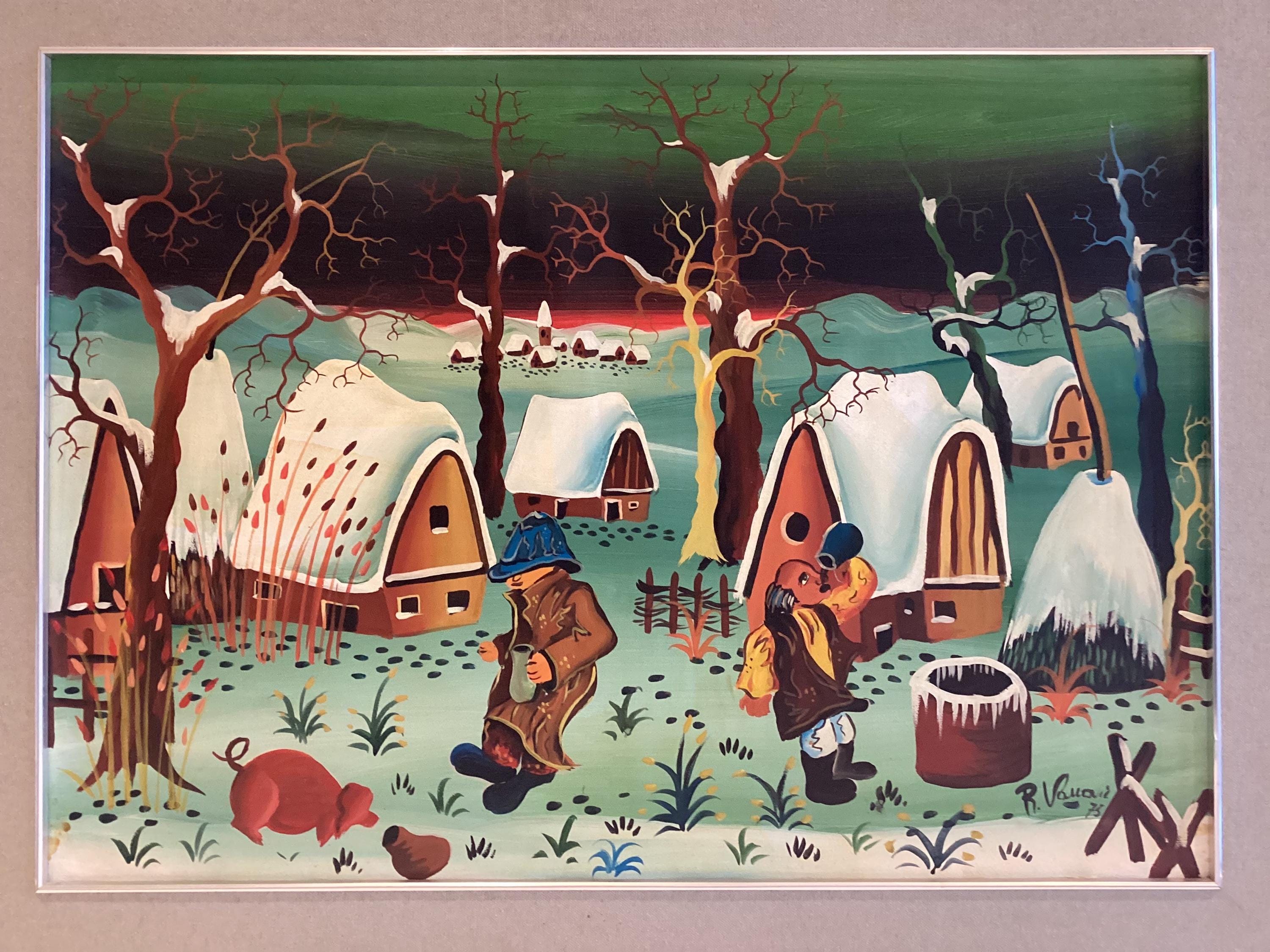 Naive Painting | Rokys Vanovic 1975 Yugoslav-Italian Artist, Oil on Canvas Signed Art — photo 3 of 8