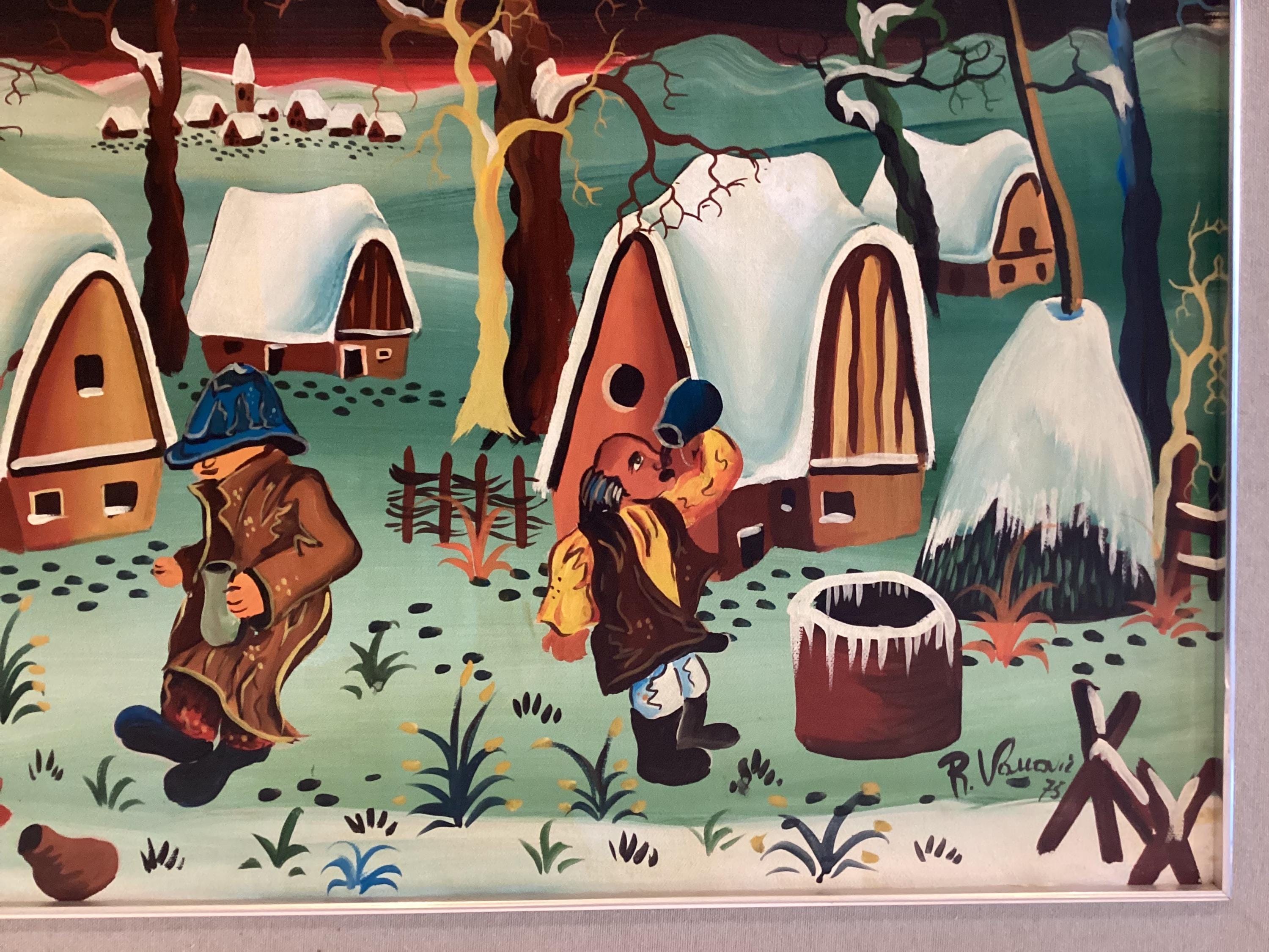 Naive Painting | Rokys Vanovic 1975 Yugoslav-Italian Artist, Oil on Canvas Signed Art — photo 5 of 8