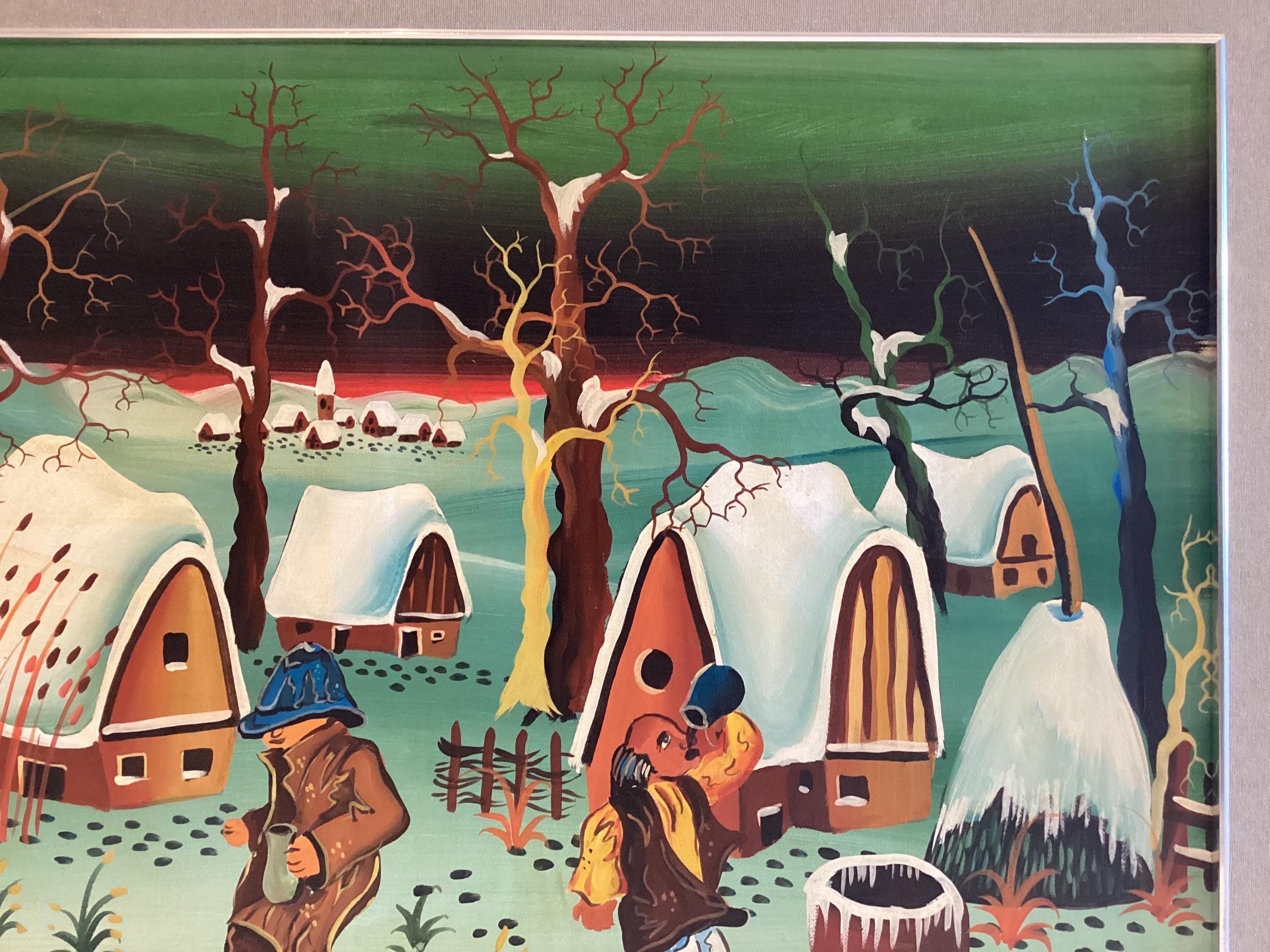 Naive Painting | Rokys Vanovic 1975 Yugoslav-Italian Artist, Oil on Canvas Signed Art — photo 7 of 8