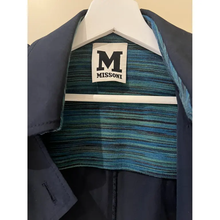 Navy M Missoni Women Trench Coat — photo 3 of 7