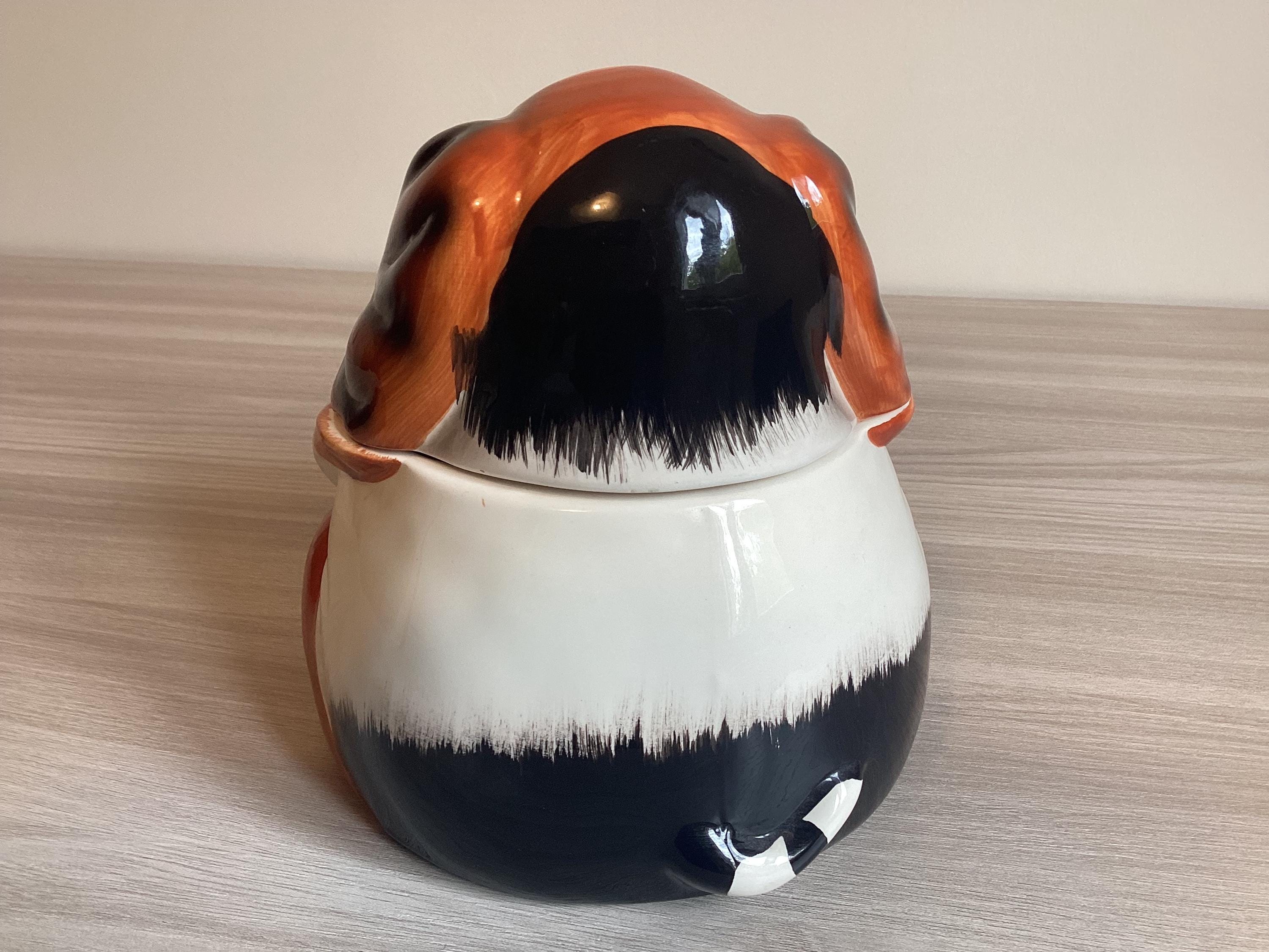 Vintage Porcelain | Villa d'Este Italian Cookie Jar Dog Figurine, 1980s Collectible — photo 6 of 9