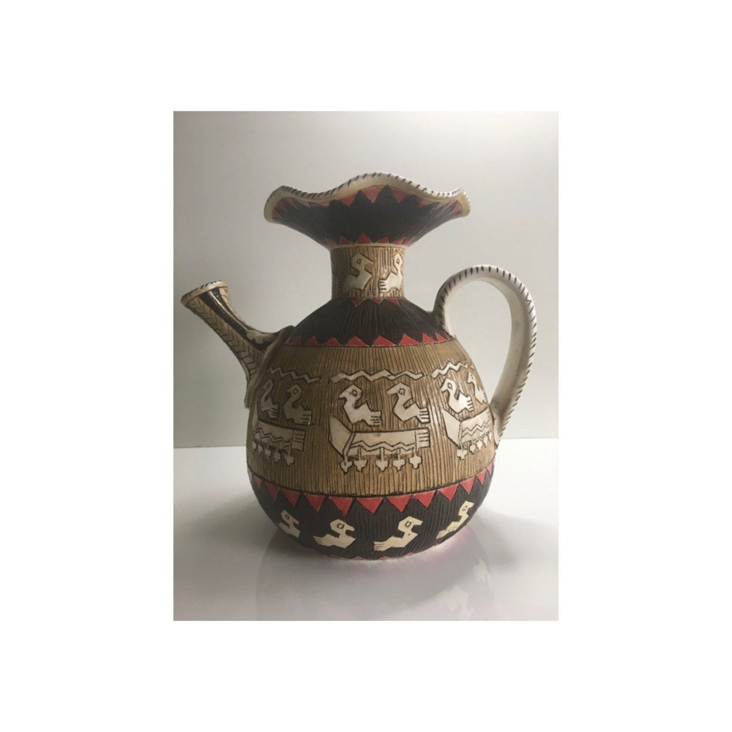 Antique Majolica | Volpi Serafino Deruta 1930s, Italian Art Ceramic Handmade — photo 2 of 8