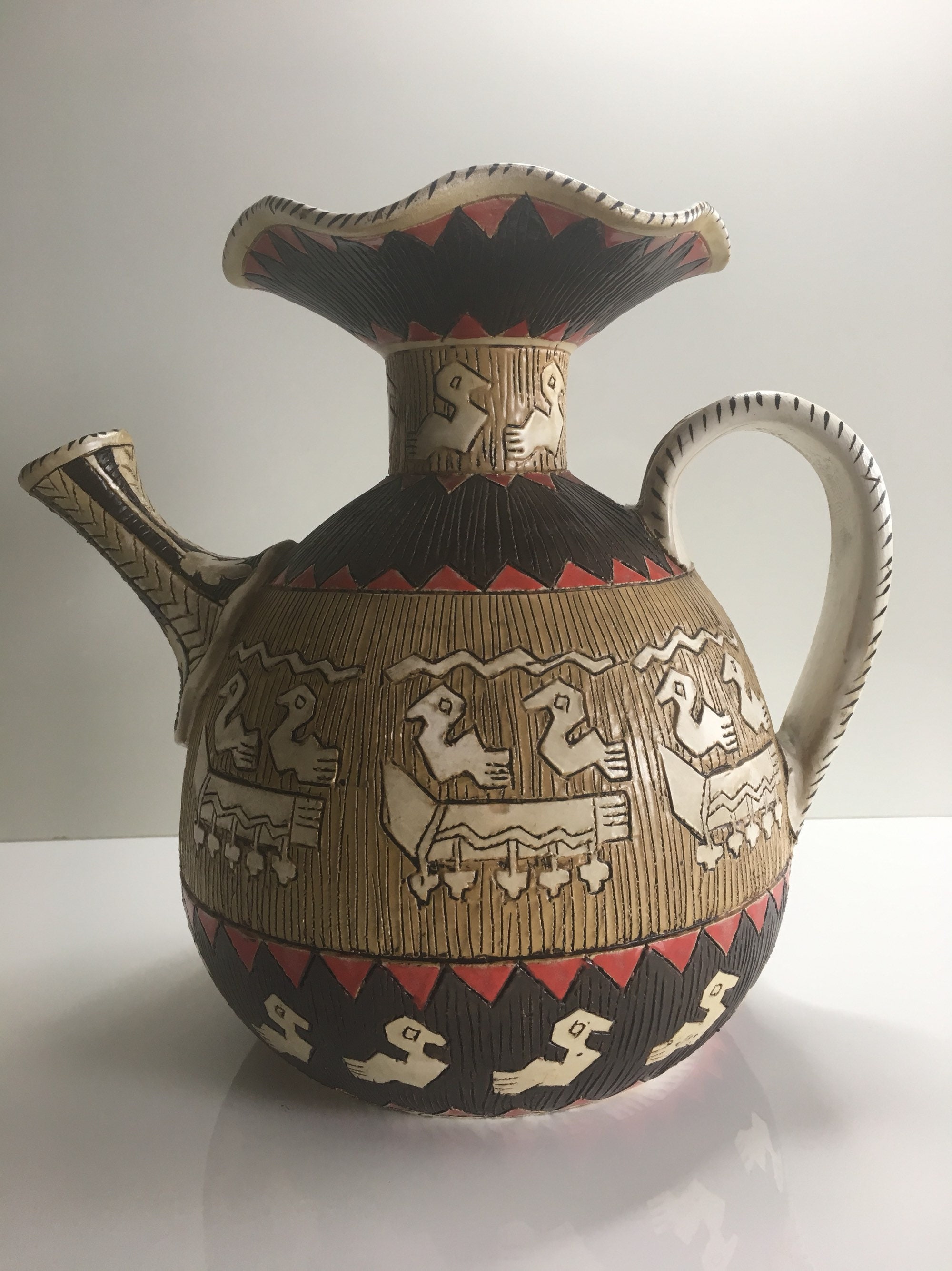 Antique Majolica | Volpi Serafino Deruta 1930s, Italian Art Ceramic Handmade — photo 3 of 8