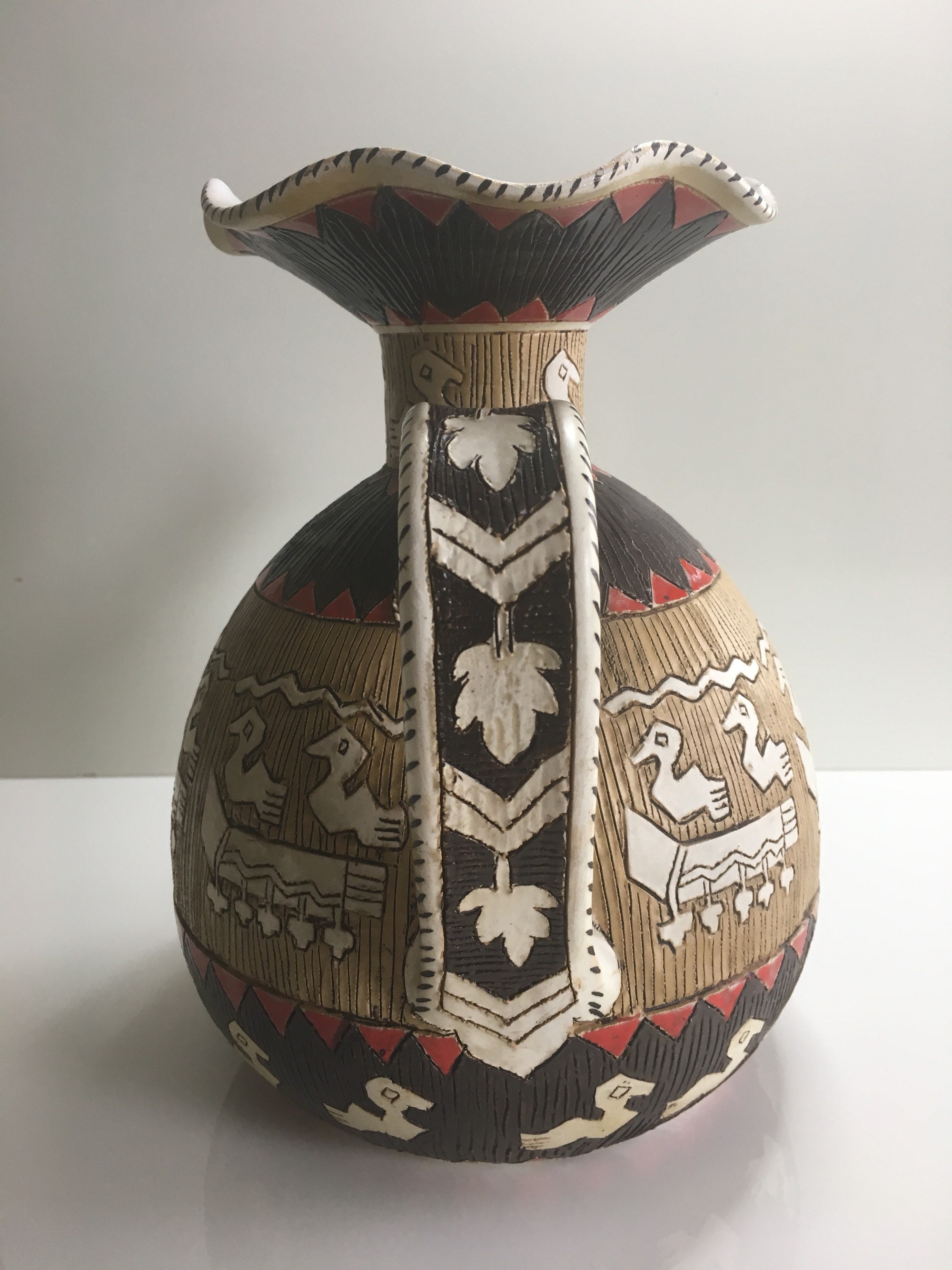 Antique Majolica | Volpi Serafino Deruta 1930s, Italian Art Ceramic Handmade — photo 4 of 8