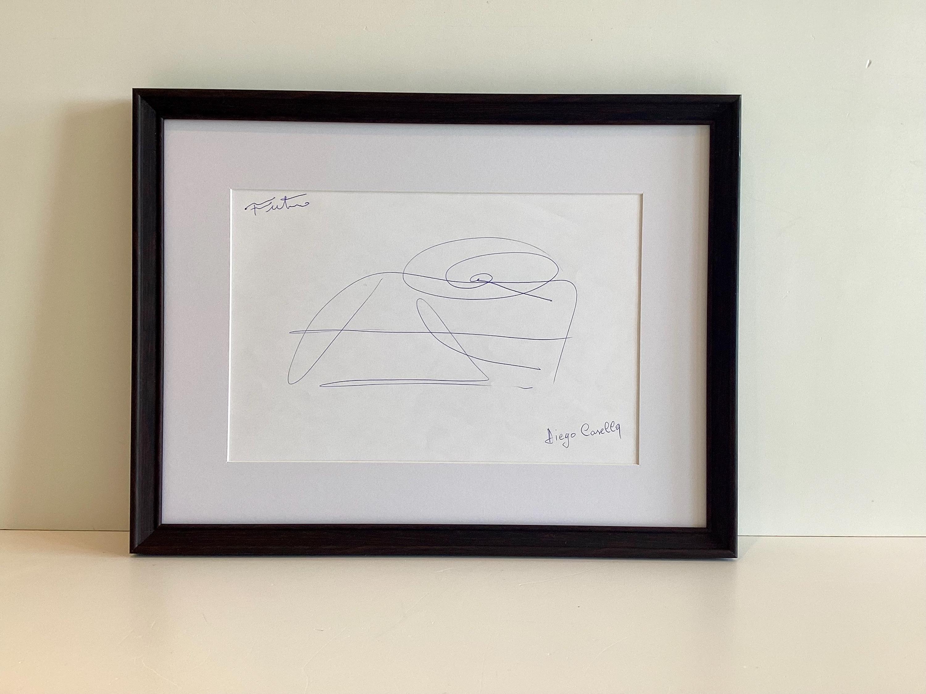 Abstract Drawing  Artwork | Casella-Pc-1954 "Futuro" Ink Drawing Signed Contemporary Design — photo 3 of 11