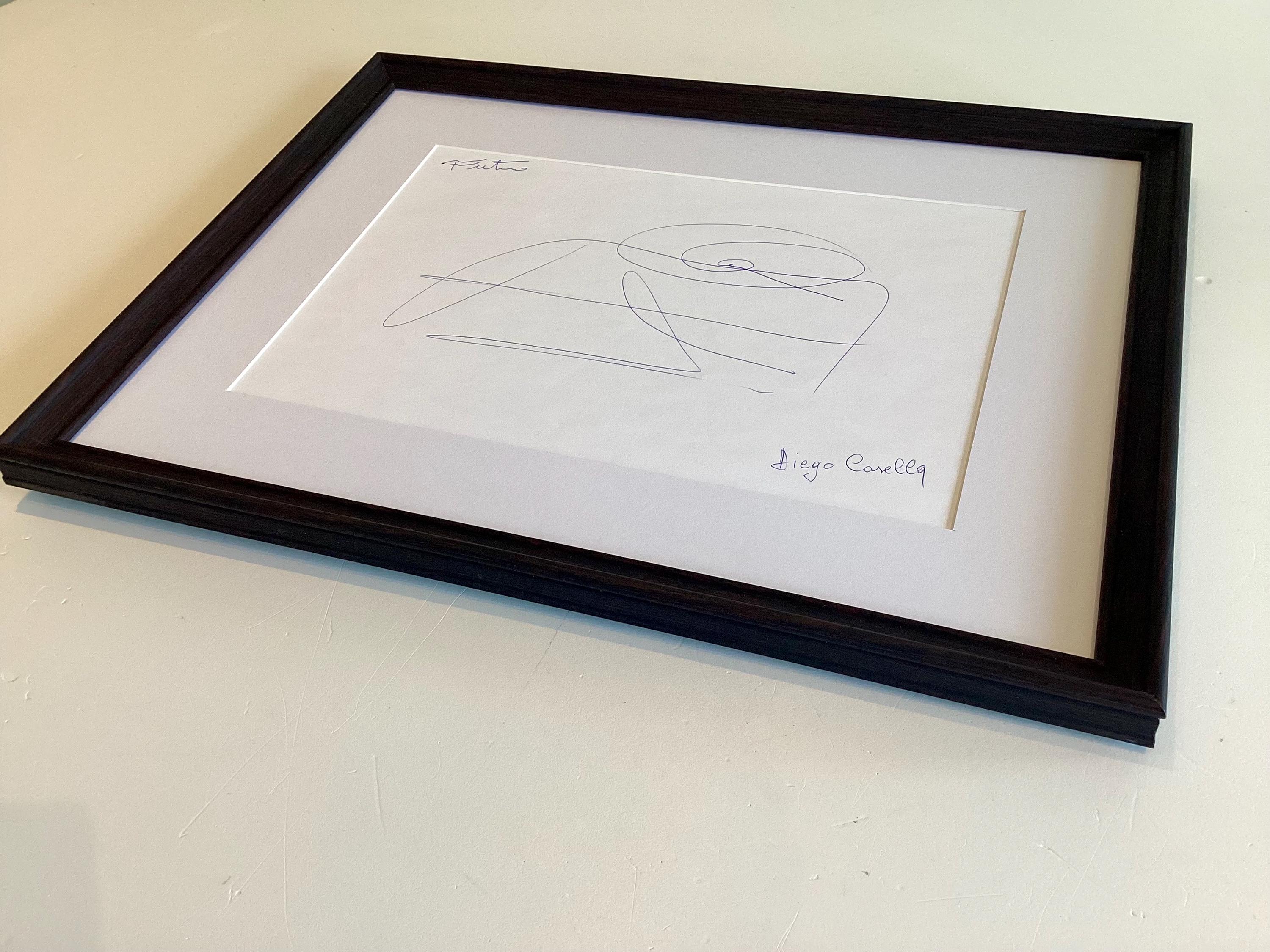 Abstract Drawing  Artwork | Casella-Pc-1954 "Futuro" Ink Drawing Signed Contemporary Design — photo 5 of 11