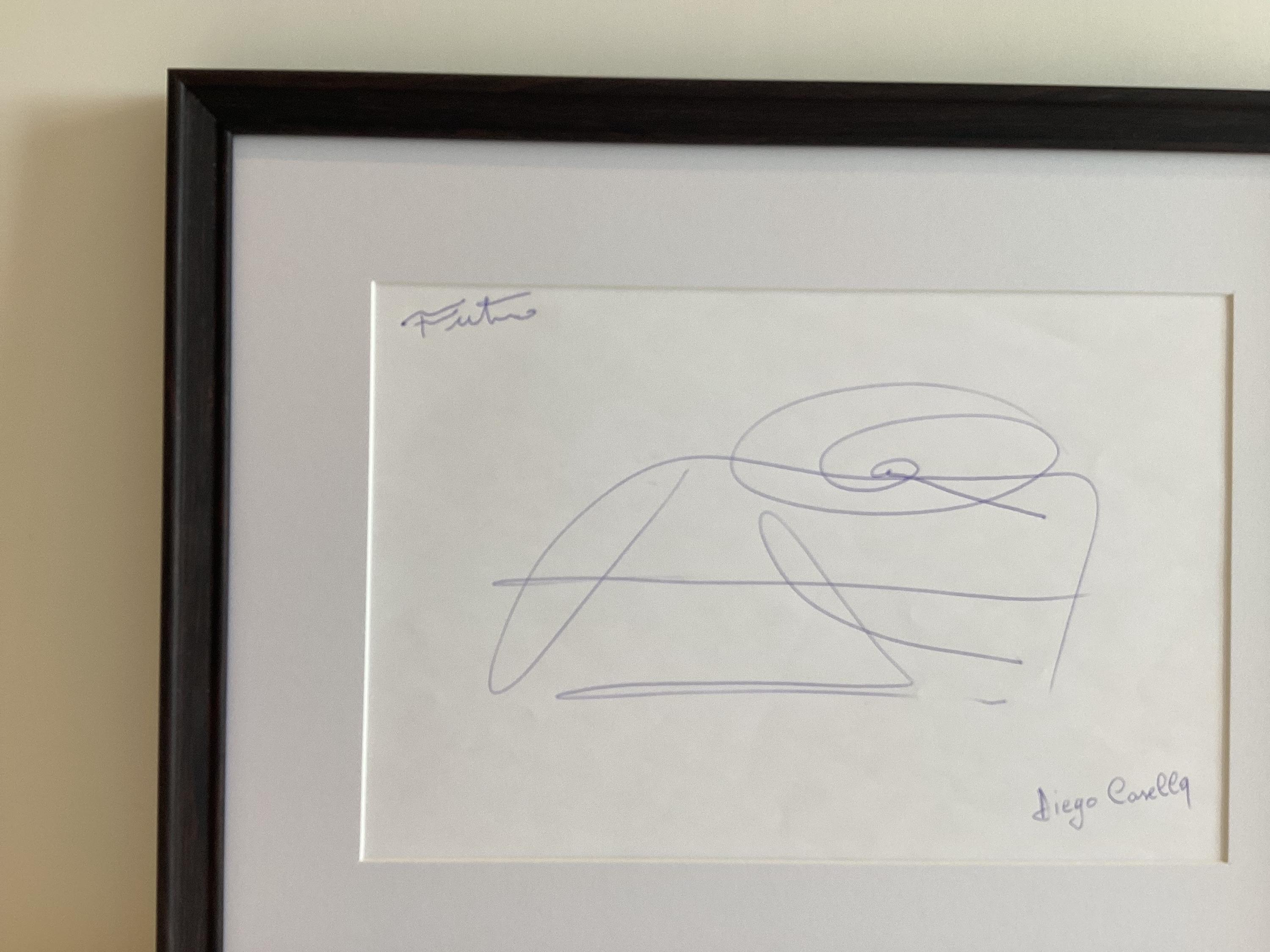 Abstract Drawing  Artwork | Casella-Pc-1954 "Futuro" Ink Drawing Signed Contemporary Design — photo 8 of 11