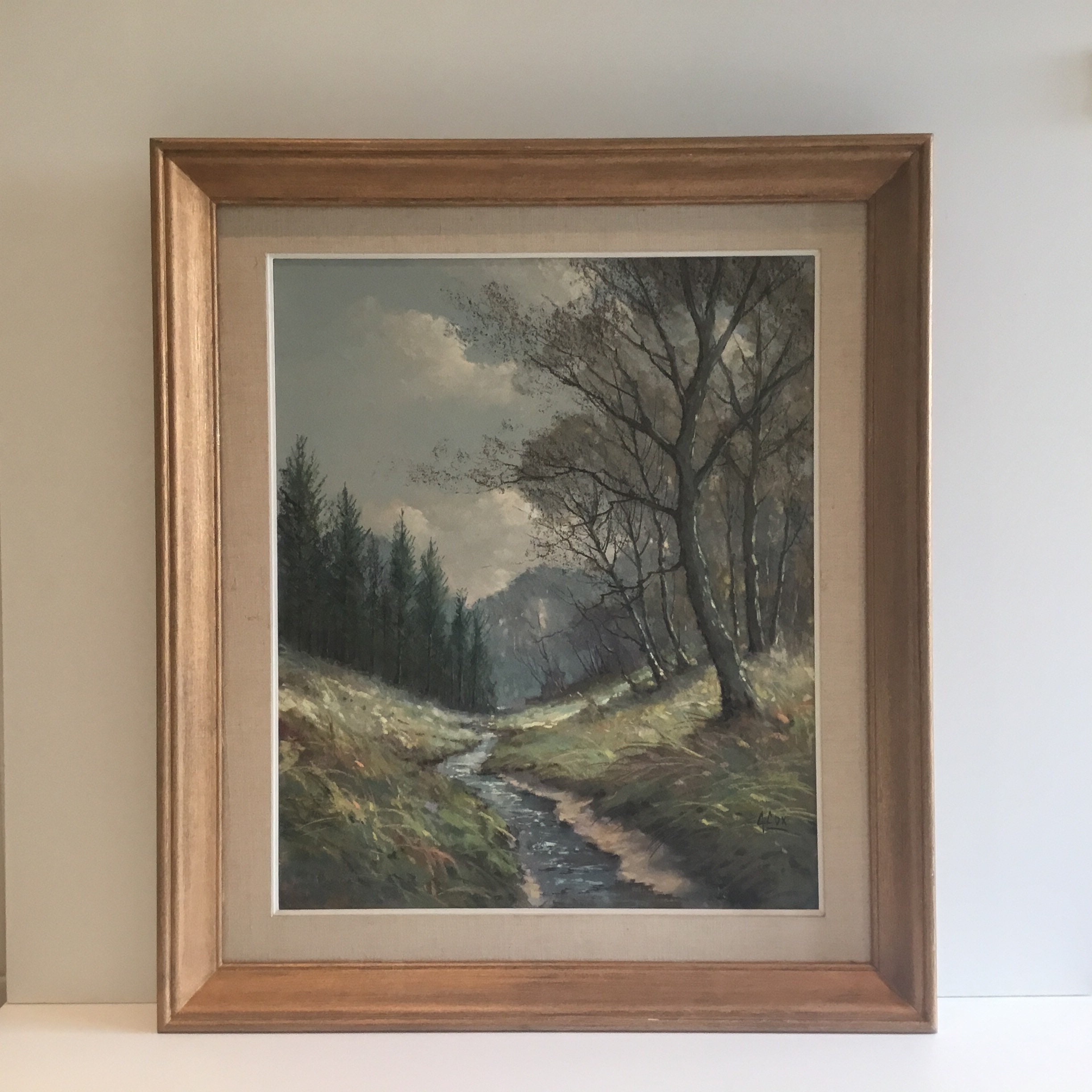 Vintage Pastel Painting | Garstin Cox Mountain Landscape, 1920s Signed Artwork — photo 2 of 10
