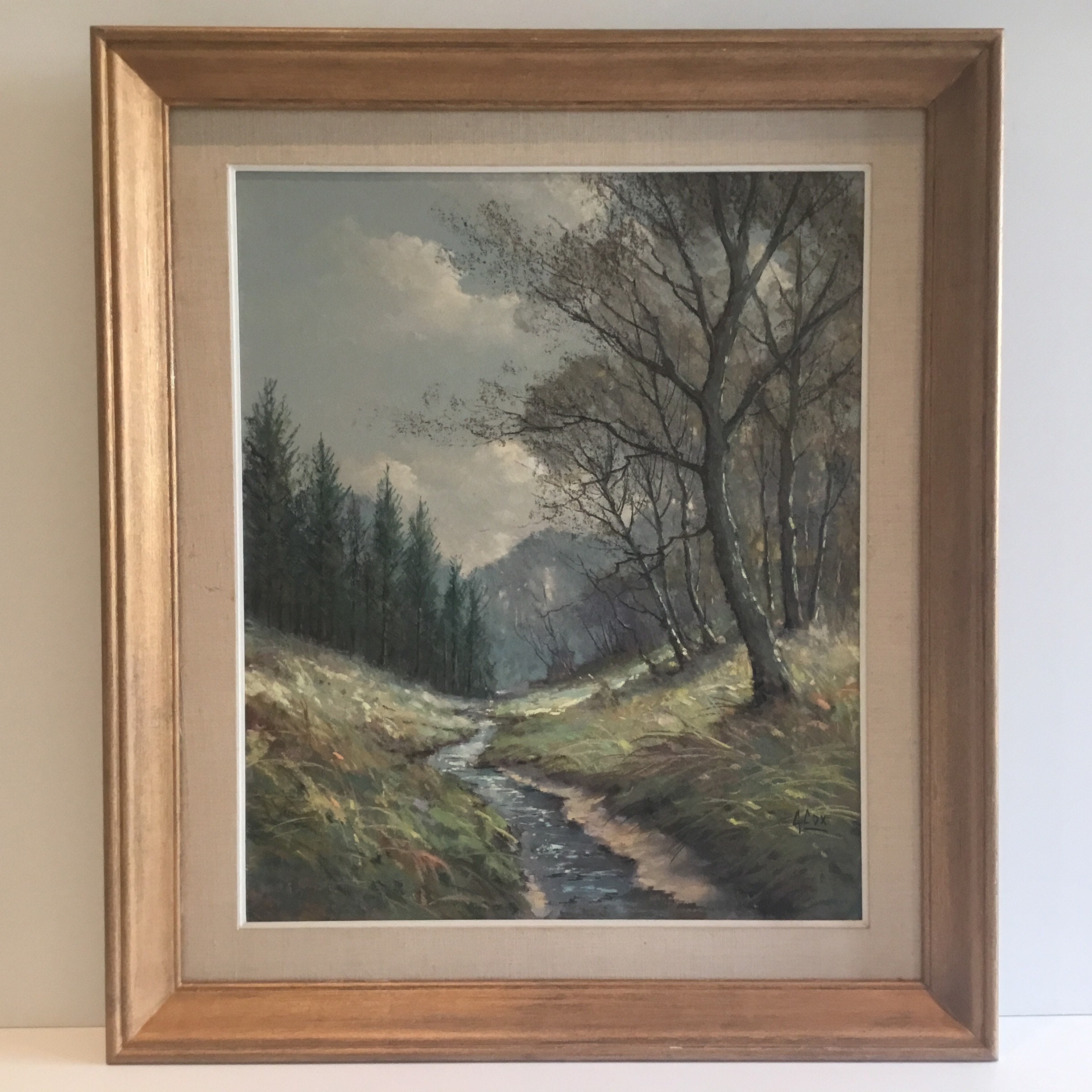Vintage Pastel Painting | Garstin Cox Mountain Landscape, 1920s Signed Artwork — photo 3 of 10