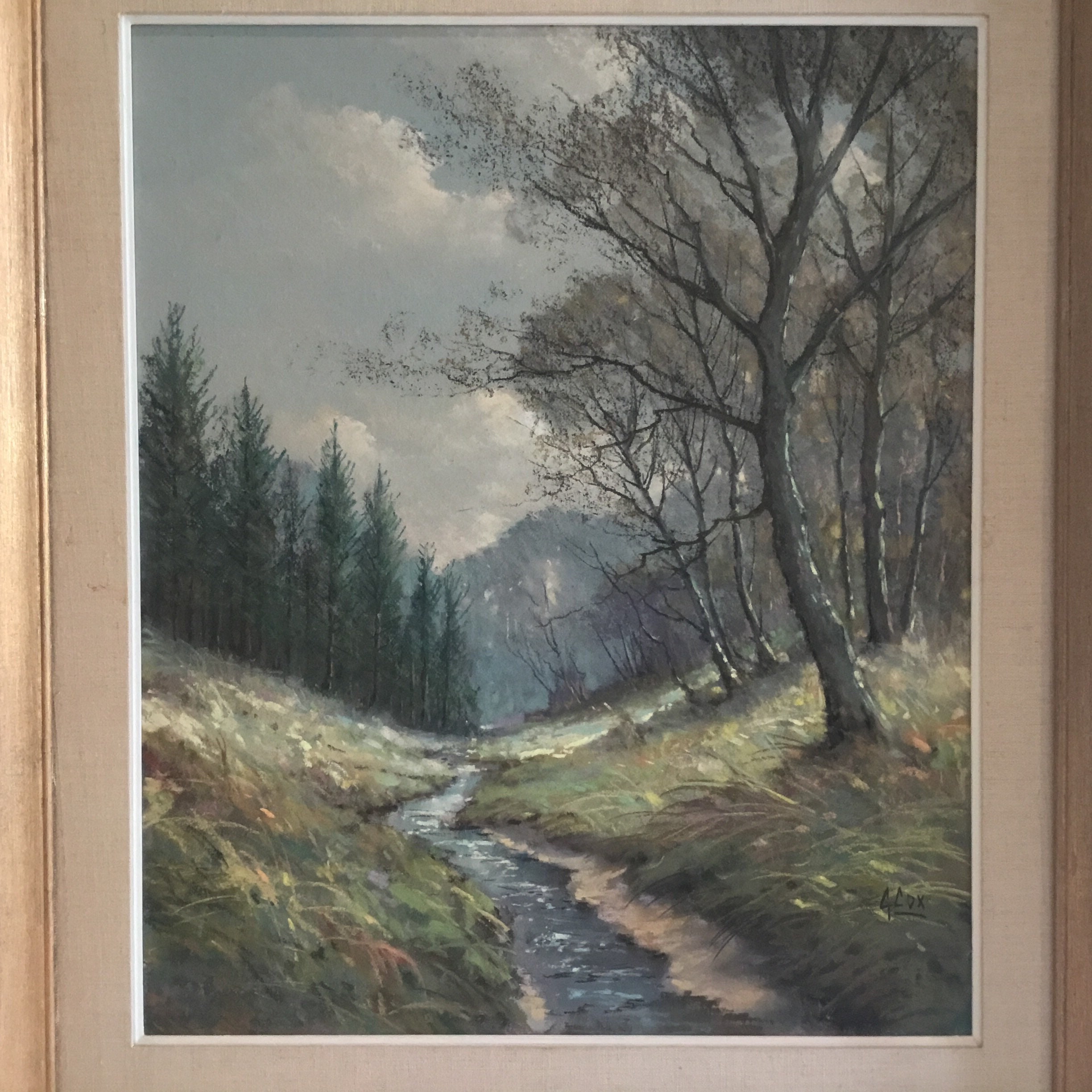 Vintage Pastel Painting | Garstin Cox Mountain Landscape, 1920s Signed Artwork — photo 4 of 10