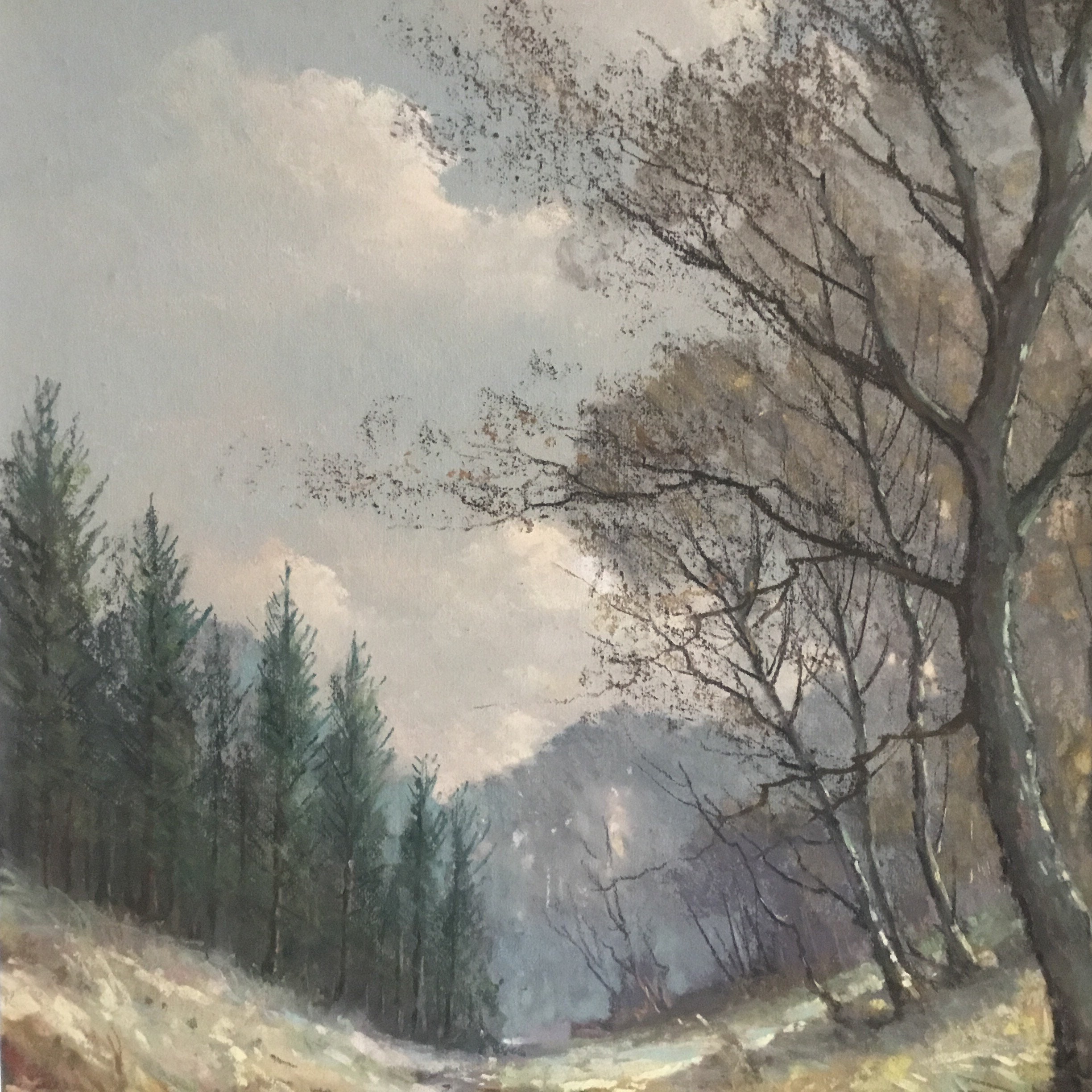 Vintage Pastel Painting | Garstin Cox Mountain Landscape, 1920s Signed Artwork — photo 5 of 10