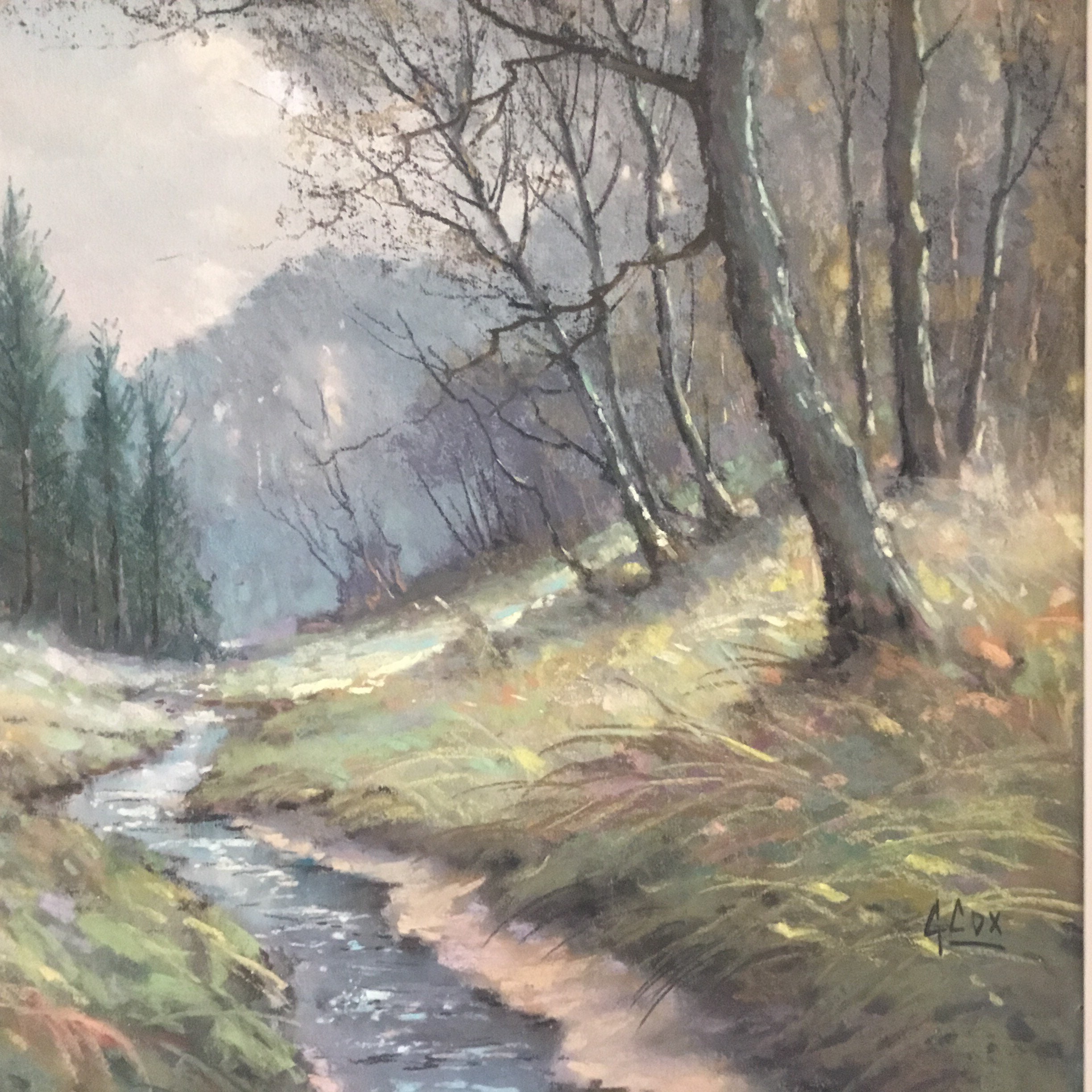 Vintage Pastel Painting | Garstin Cox Mountain Landscape, 1920s Signed Artwork — photo 8 of 10