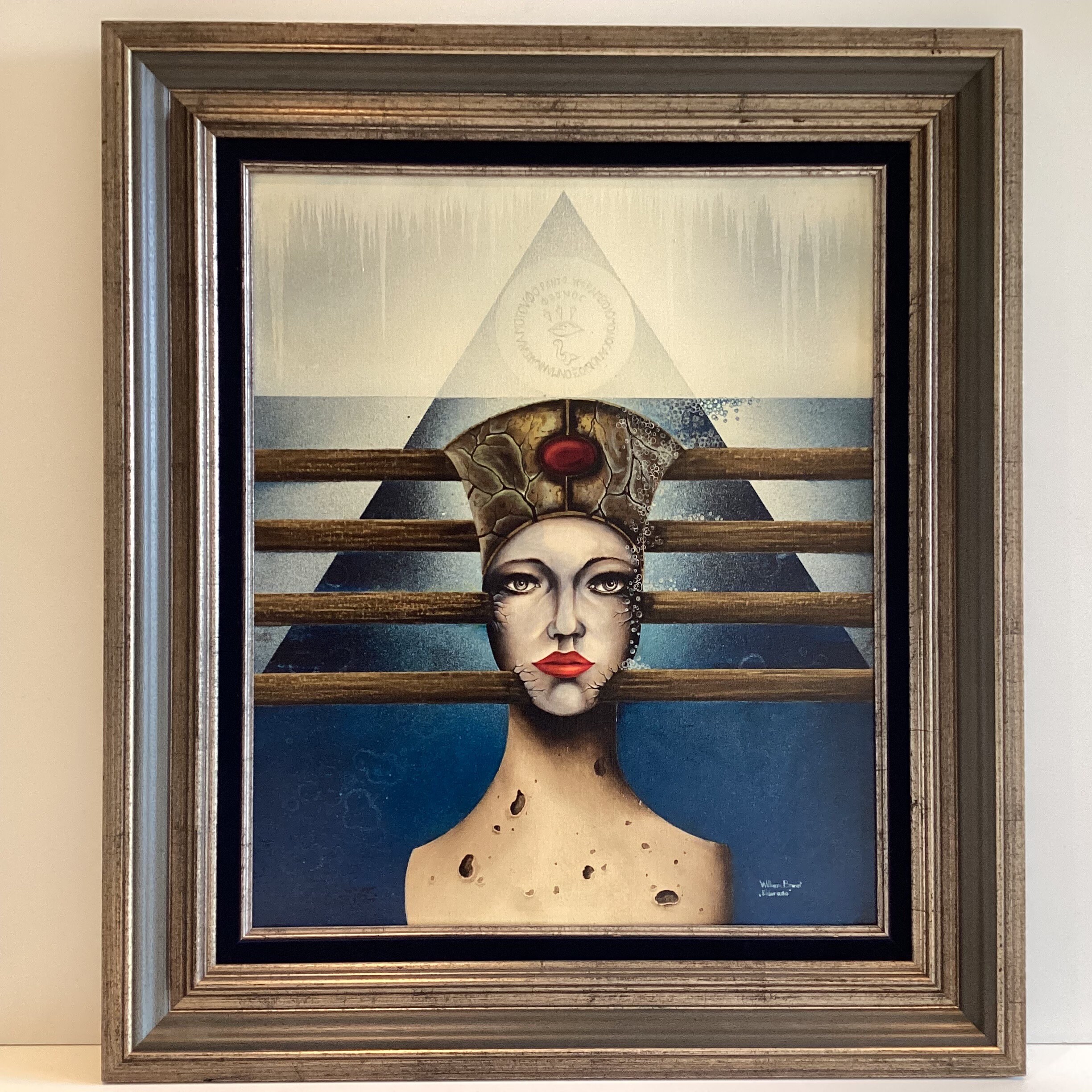 Surrealist Painting | William Brunet 1980s "Eldorado" Large Oil, French Artist — photo 3 of 9