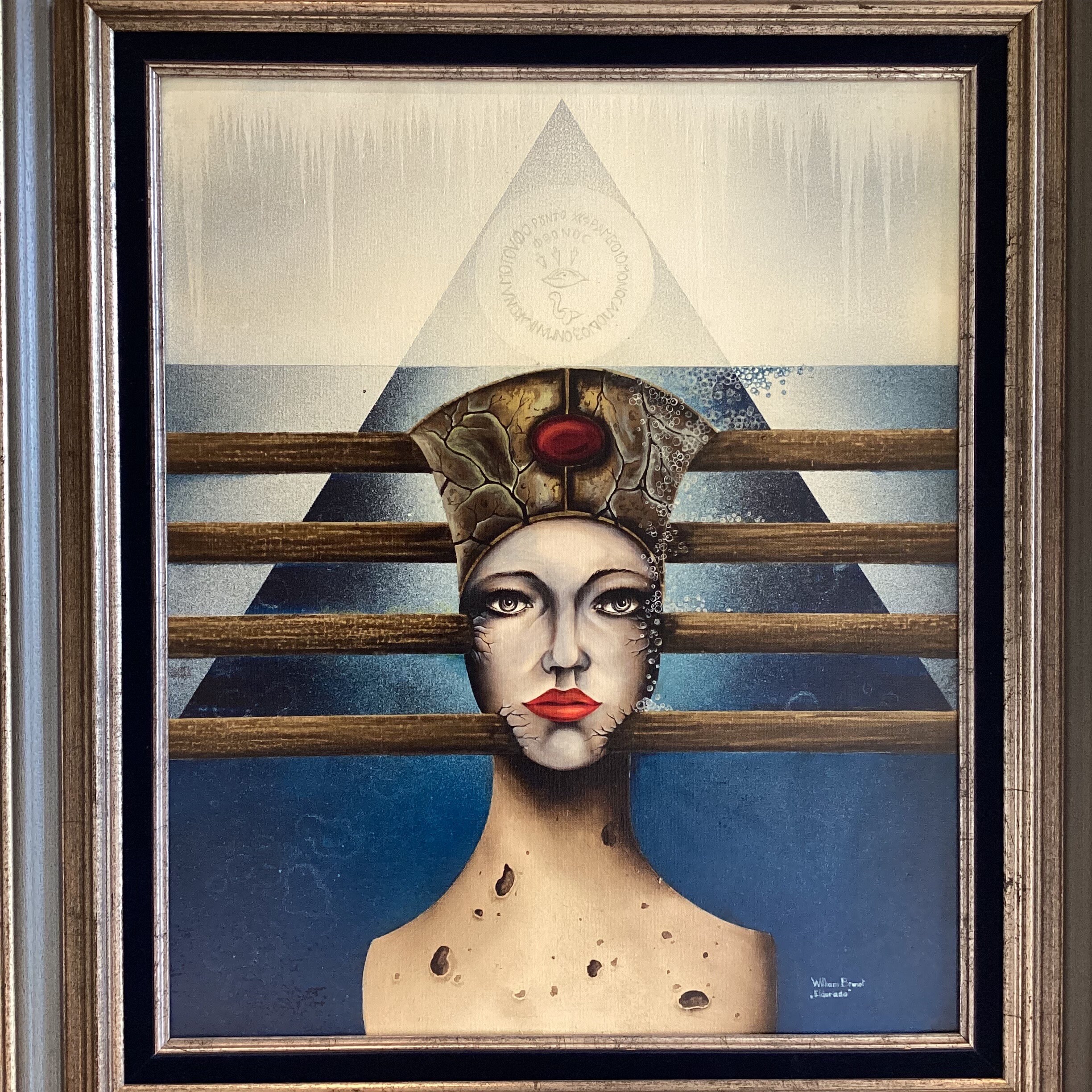 Surrealist Painting | William Brunet 1980s "Eldorado" Large Oil, French Artist — photo 4 of 9